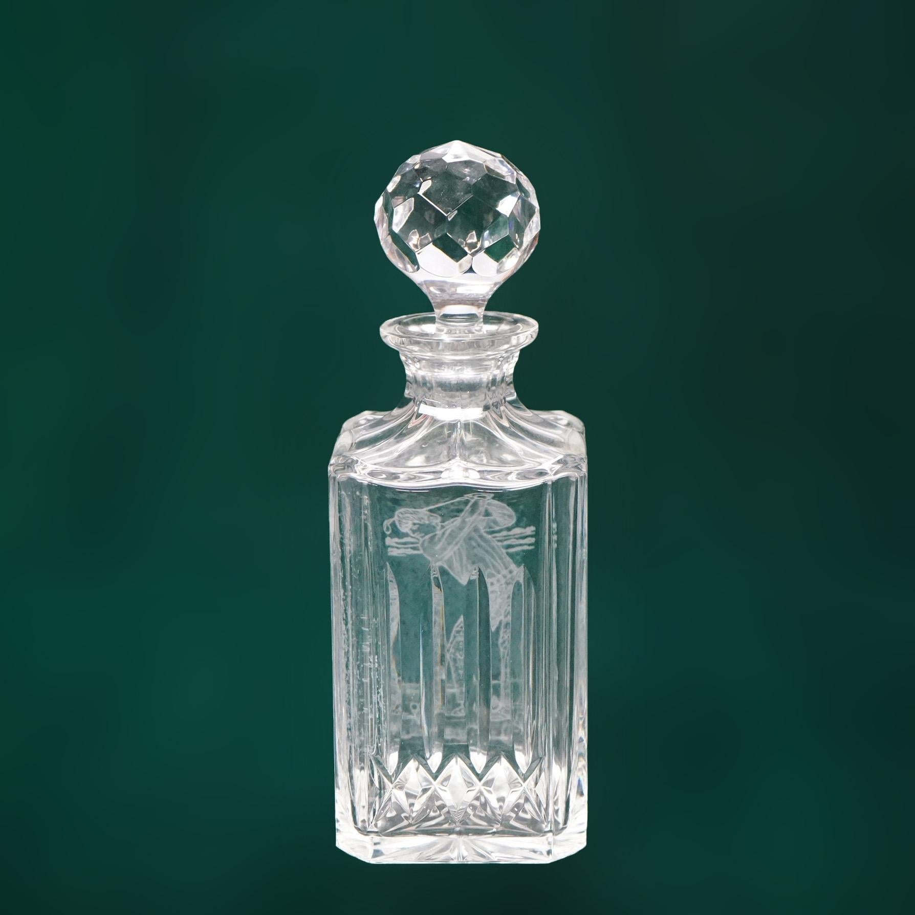 Five Vintage Cut & Pressed Glass Spirits Decanters C1940 1