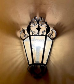 Five Wrought Iron Italian Sconces or Wall Lights , 1970'
