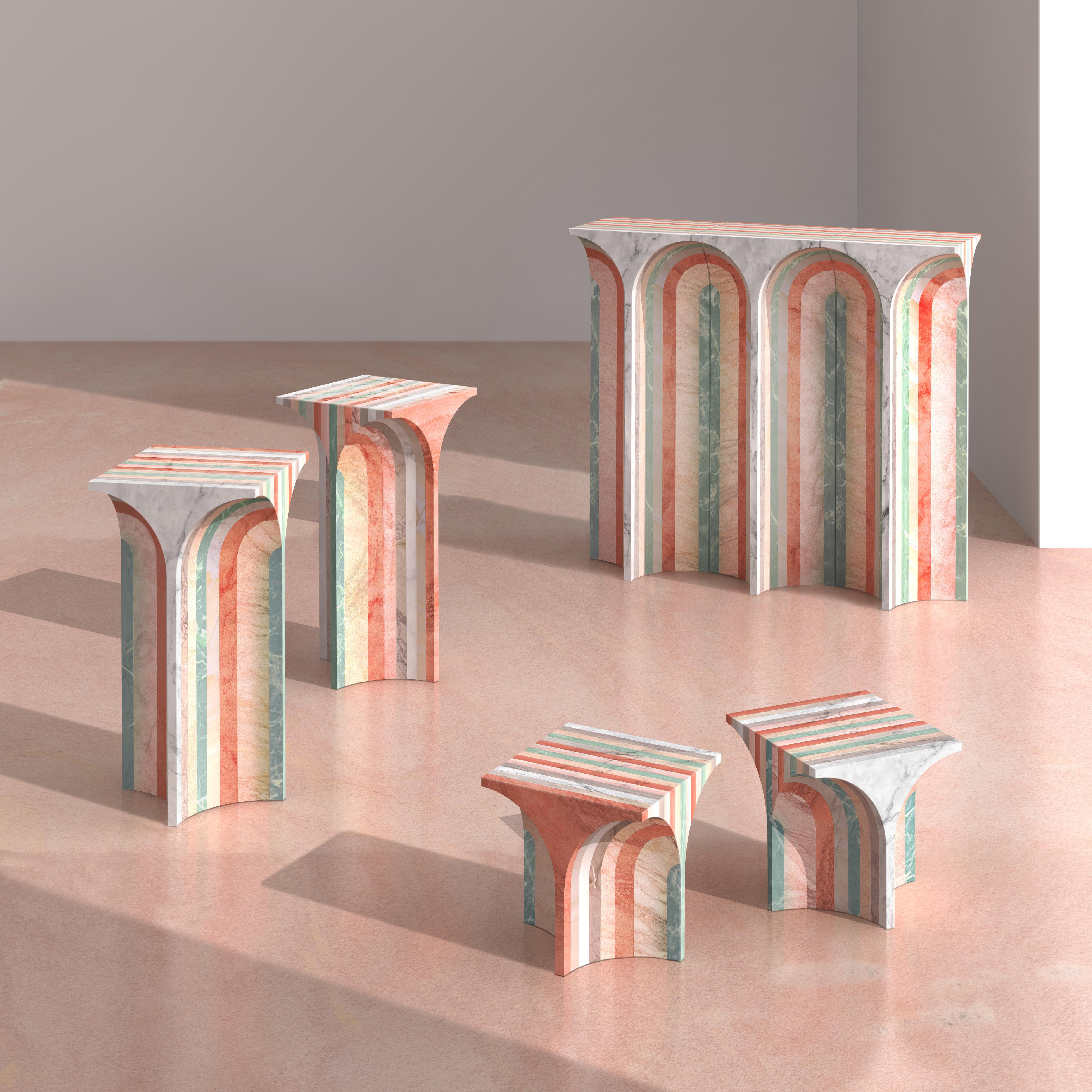 Marmo Console Five x Seven in marmo di Budd per Solidenature in vendita