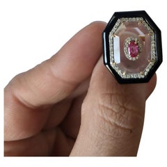 Fixed Ruby Onyx Ring sent for repair