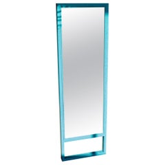 "Fixed" Standing Height Leaning Mirror in Patina Character Steel Frame