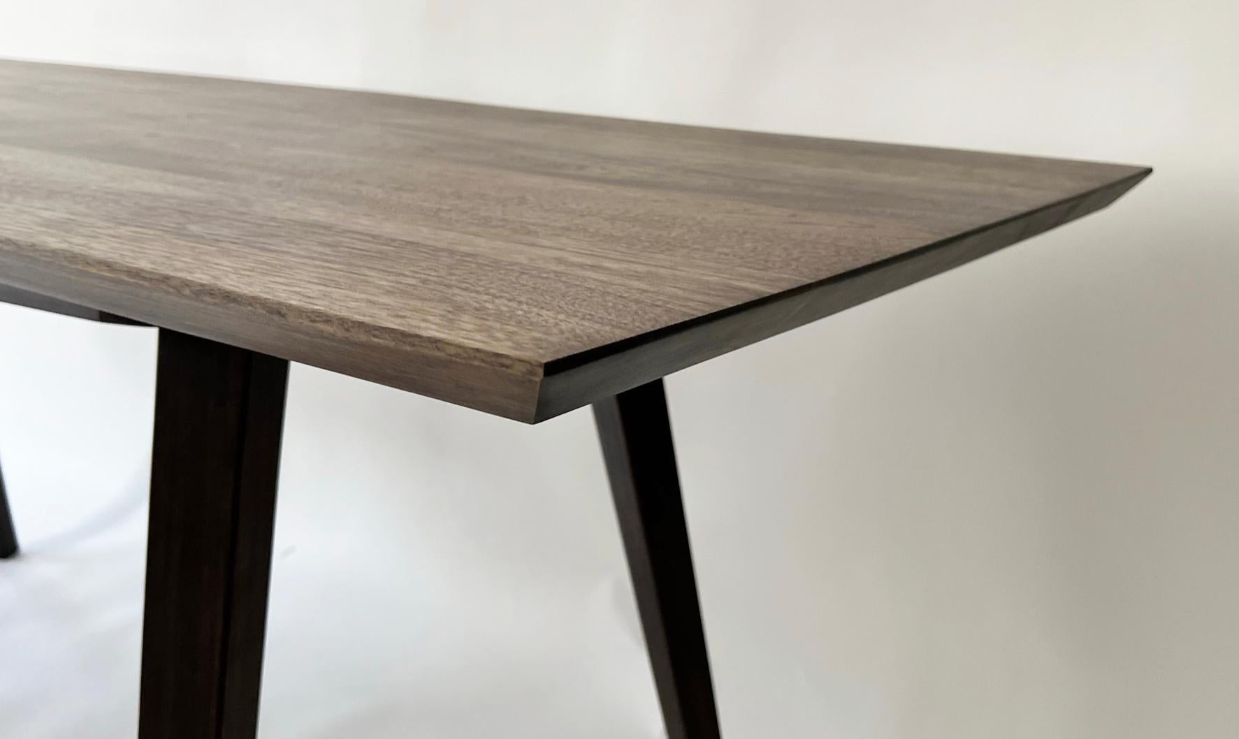 Hand-Crafted Fixed Table in Hardwood with Japanese Joinery and Danish Aesthetics For Sale