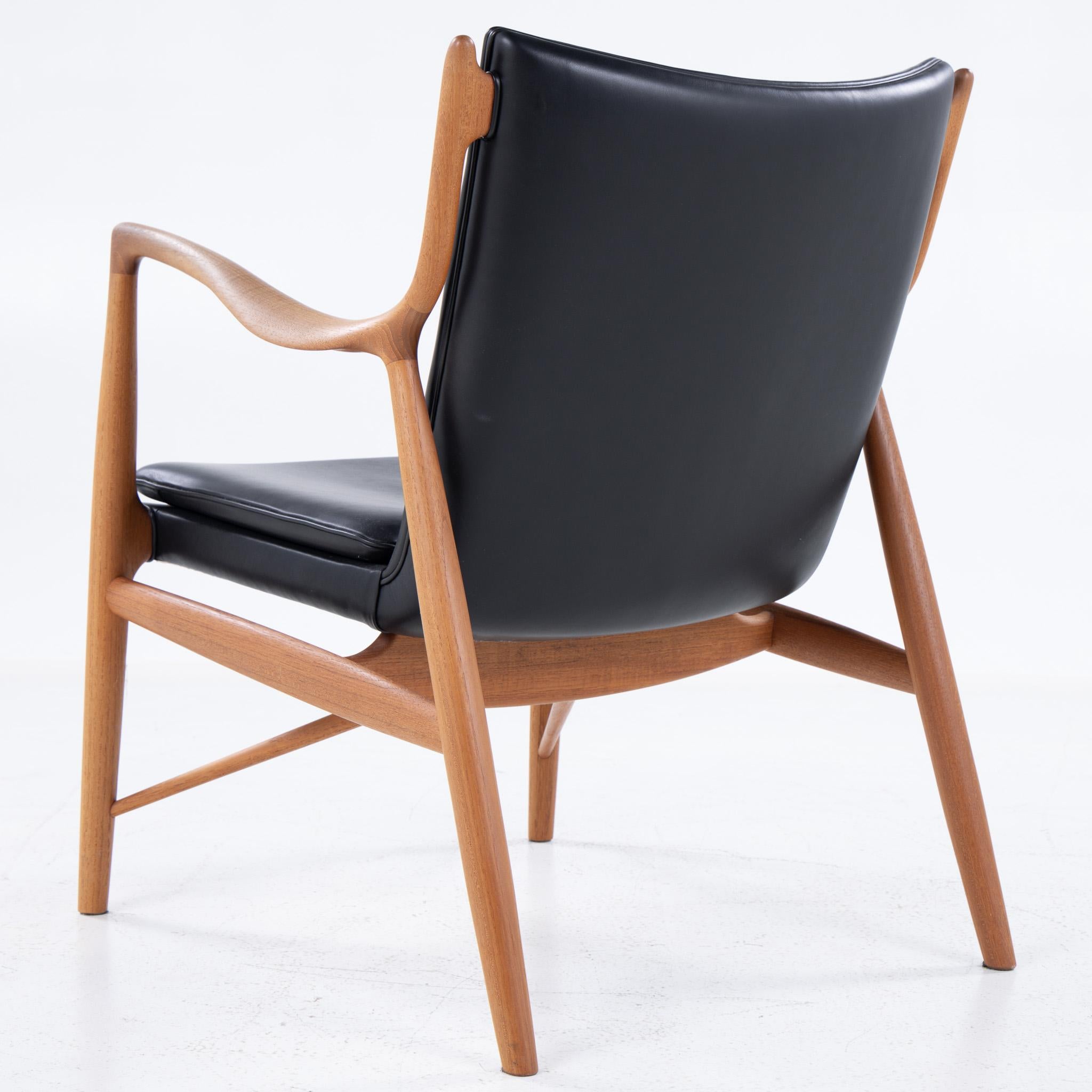 Mid-Century Modern FJ 45 - Easy chair in teak by Finn Juhl For Sale
