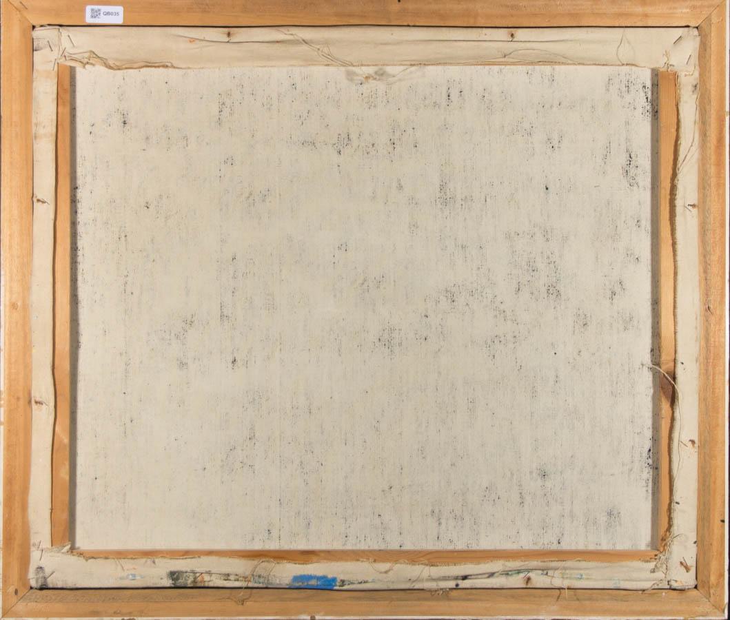 F.J. Dempsey - Olio del XX secolo di grandi dimensioni, Vecchie case di pastorizia lungo il fiume 3
