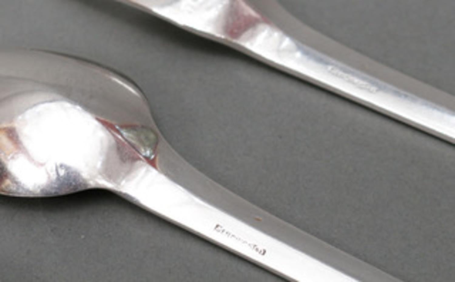 FJERDINGSTAD - Set de ménage ART DECO 78 Pieces en argent massif en vente 7