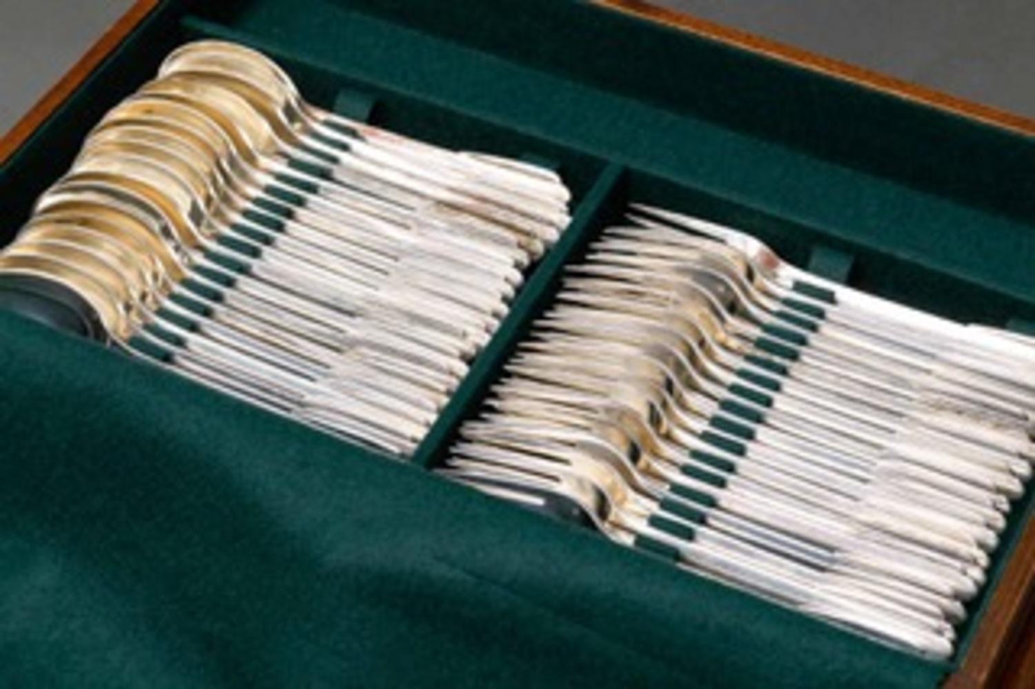 Argent FJERDINGSTAD - Set de ménage ART DECO 78 Pieces en argent massif en vente