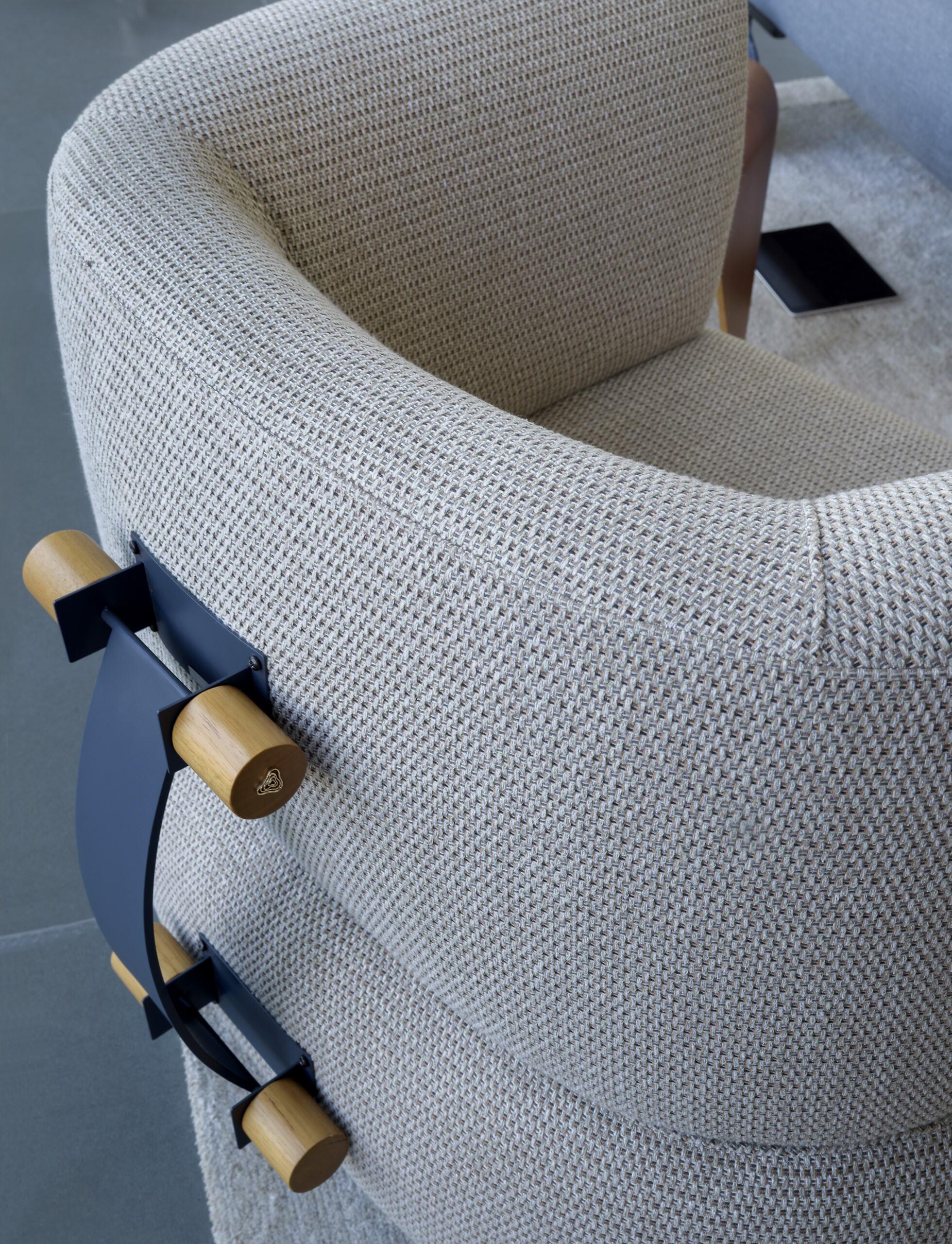 FJN Swivel Armchair in Wood — Minimalist Comfort Inspired by Finnish Livi For Sale 6