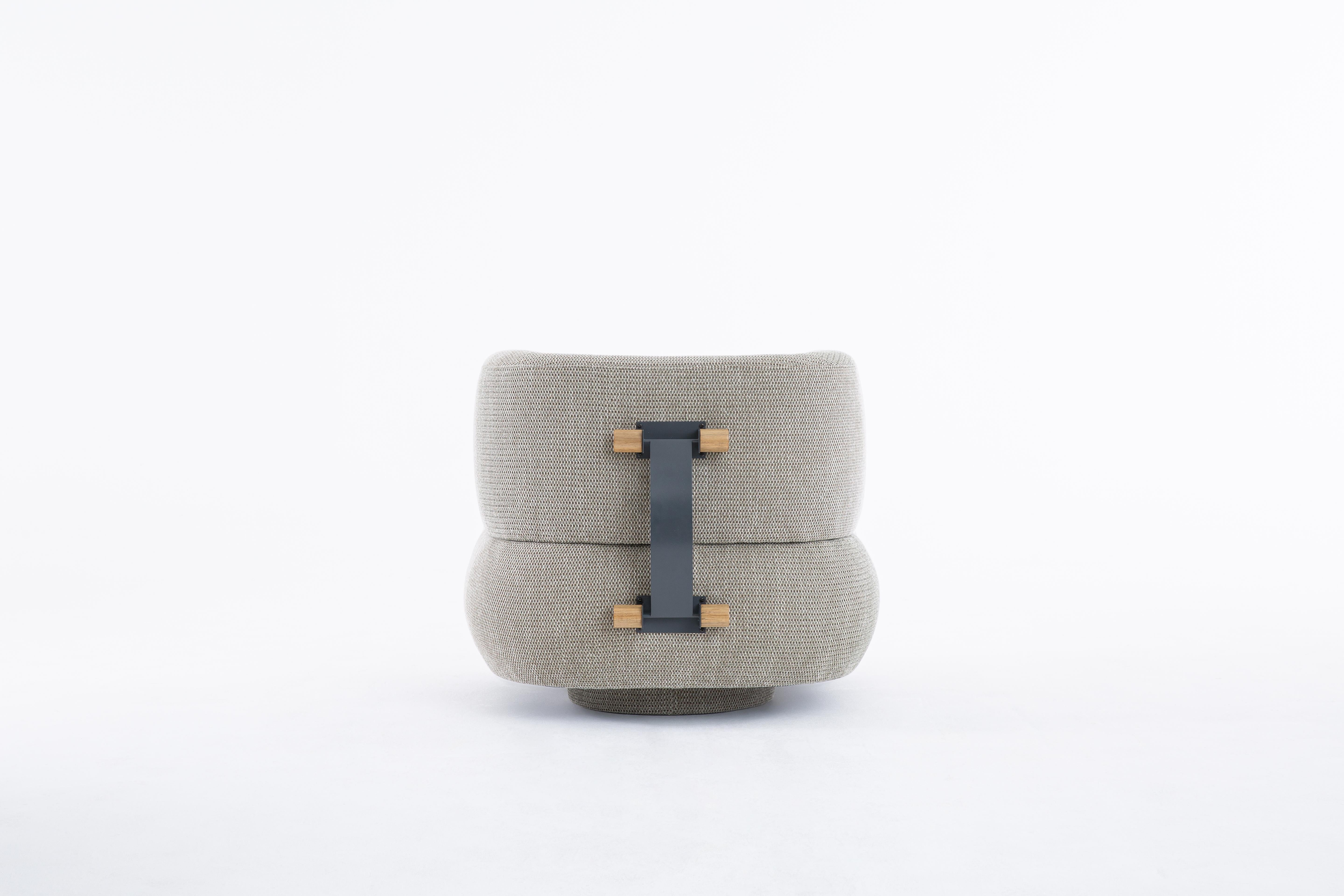Brazilian FJN Swivel Armchair in Wood — Minimalist Comfort Inspired by Finnish Livi For Sale