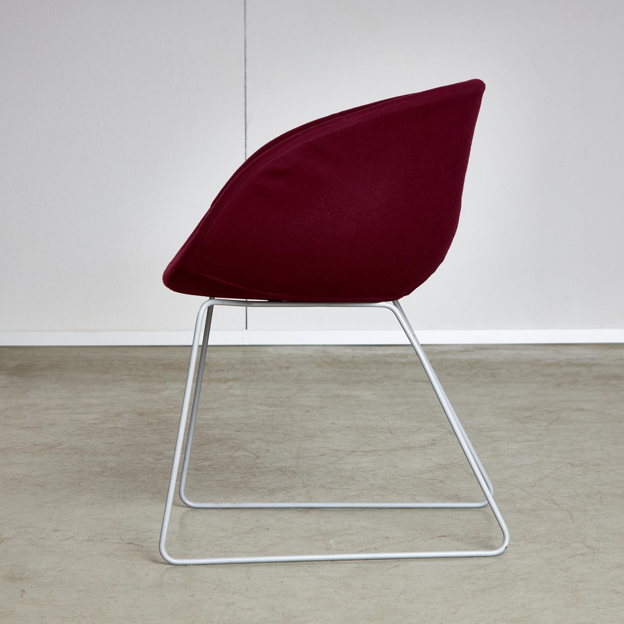 Aluminum Fjord Chairs in Burgundy by Patricia Urquiola for Moroso, 2002 For Sale