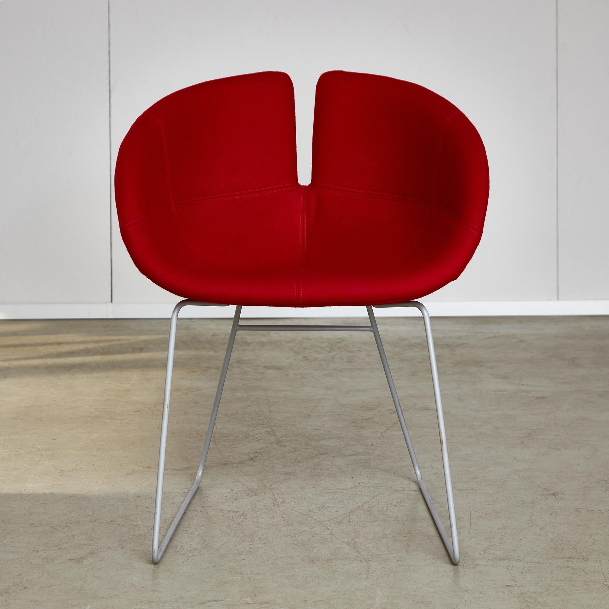 Aluminum Fjord Chairs in Red by Patricia Urquiola for Moroso, 2002 For Sale