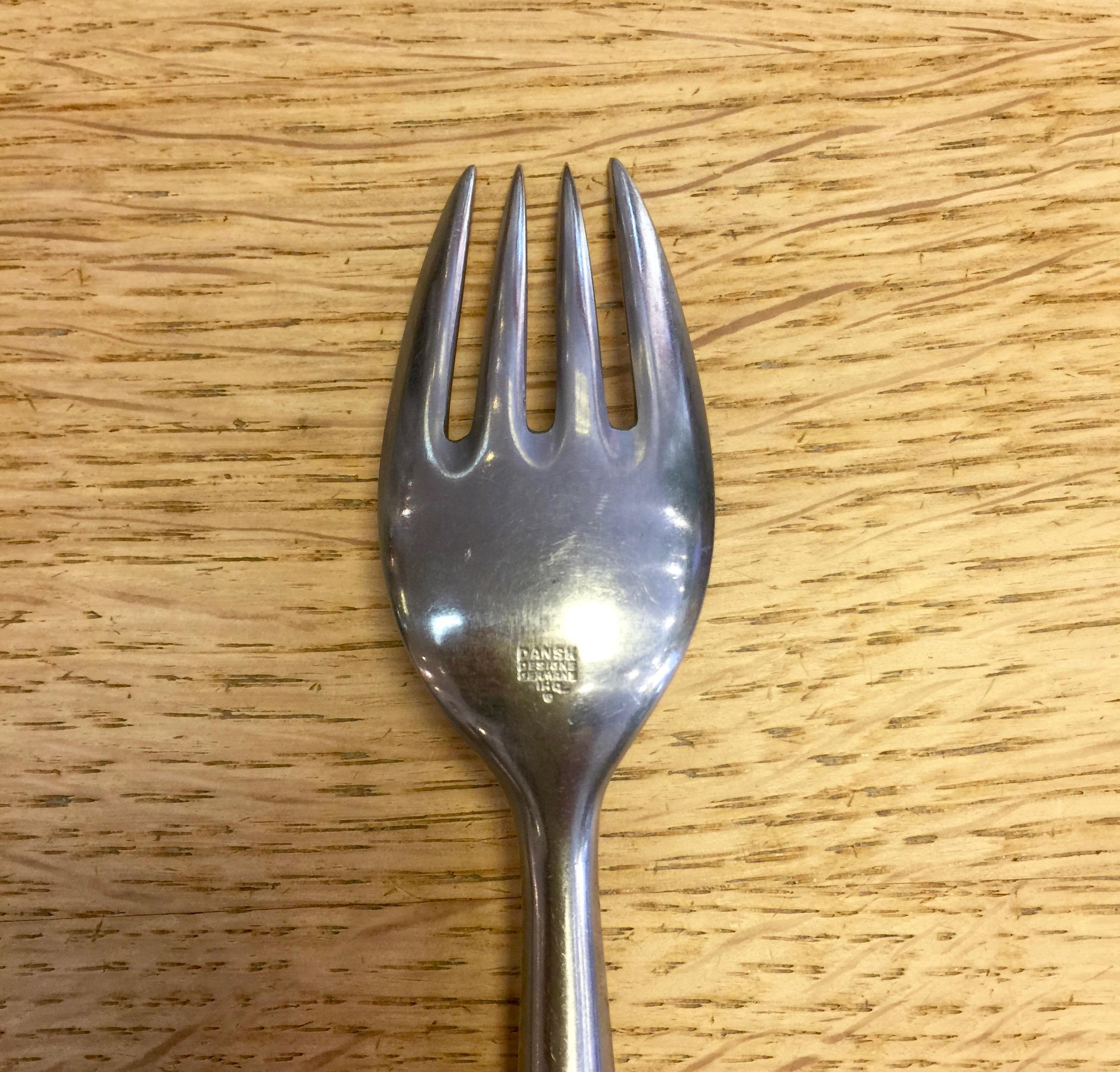 Mid-20th Century Fjord Flatware by Jens H. Quistgaard for Dansk Design For Sale