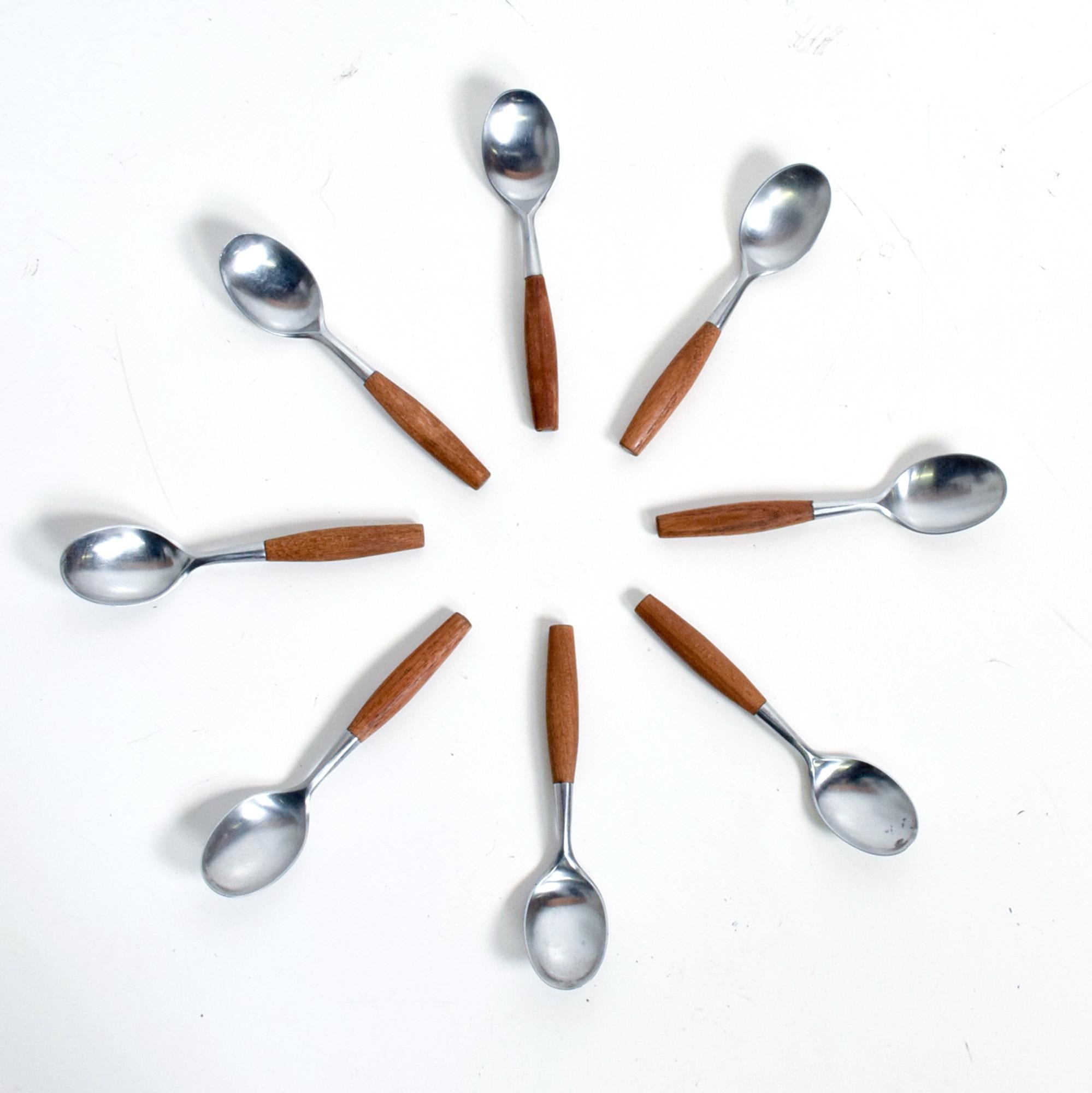 FJORD Flatware by Jens Quistgaard 53 Piece Set Stainless Teak Dansk Denmark 1960 10