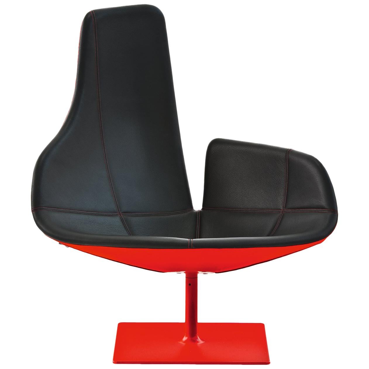 Fjord Relax Revolving Armchair by Patricia Urquiola in Fabric or Leather For Sale