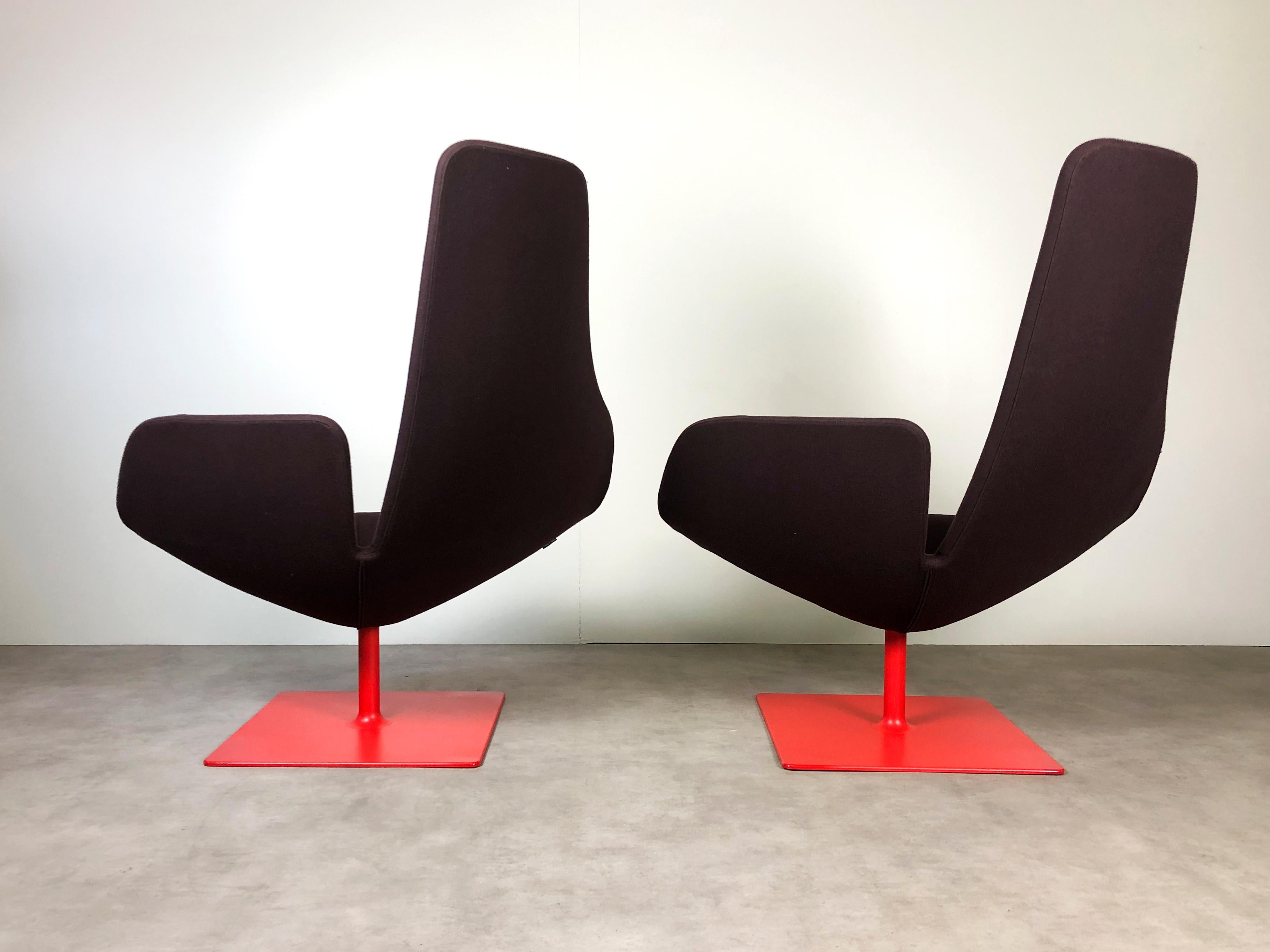 Contemporary Fjord Swivel Armchairs for Moroso by Patricia Urquiola, 2002