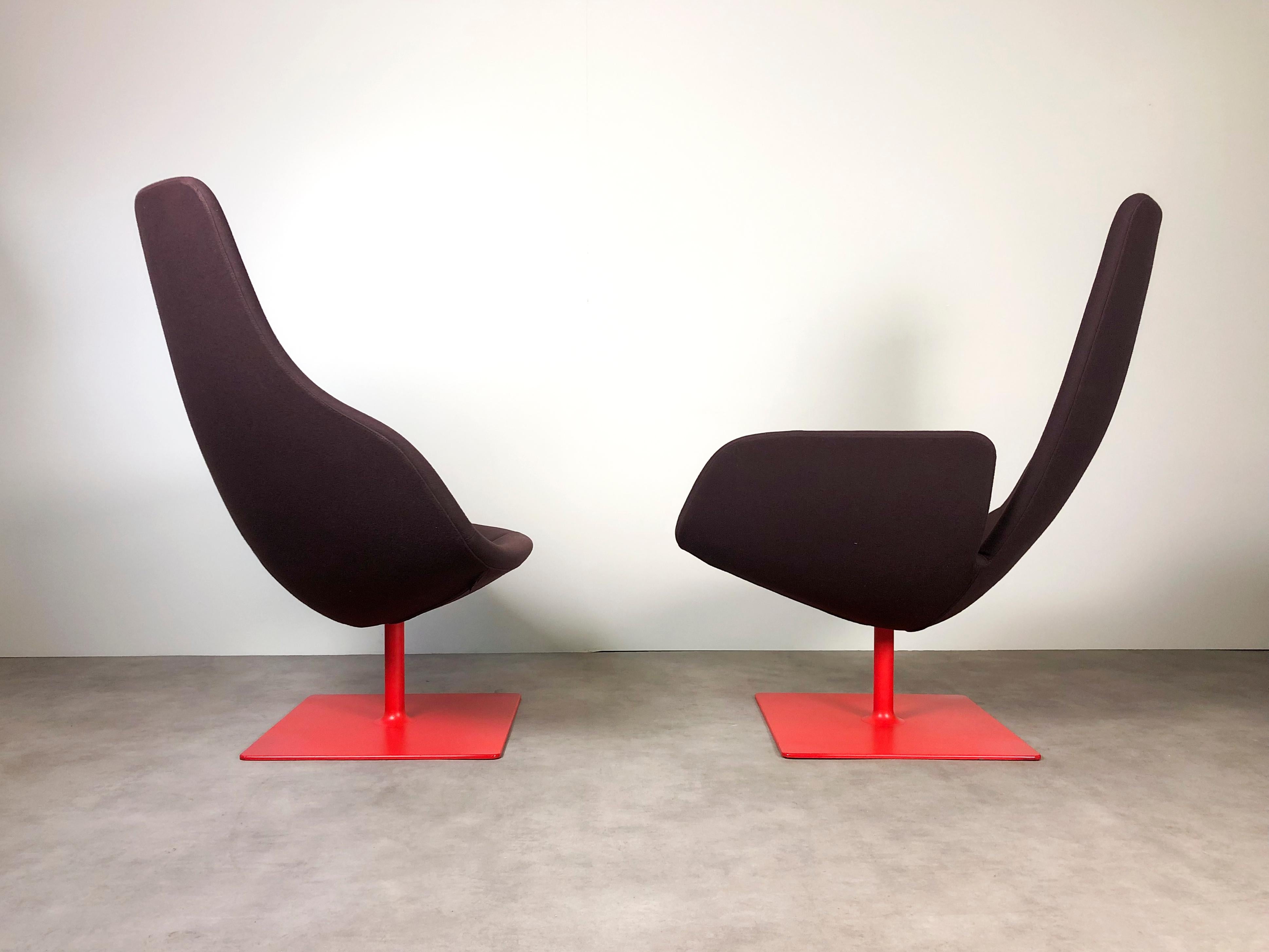 Steel Fjord Swivel Armchairs for Moroso by Patricia Urquiola, 2002