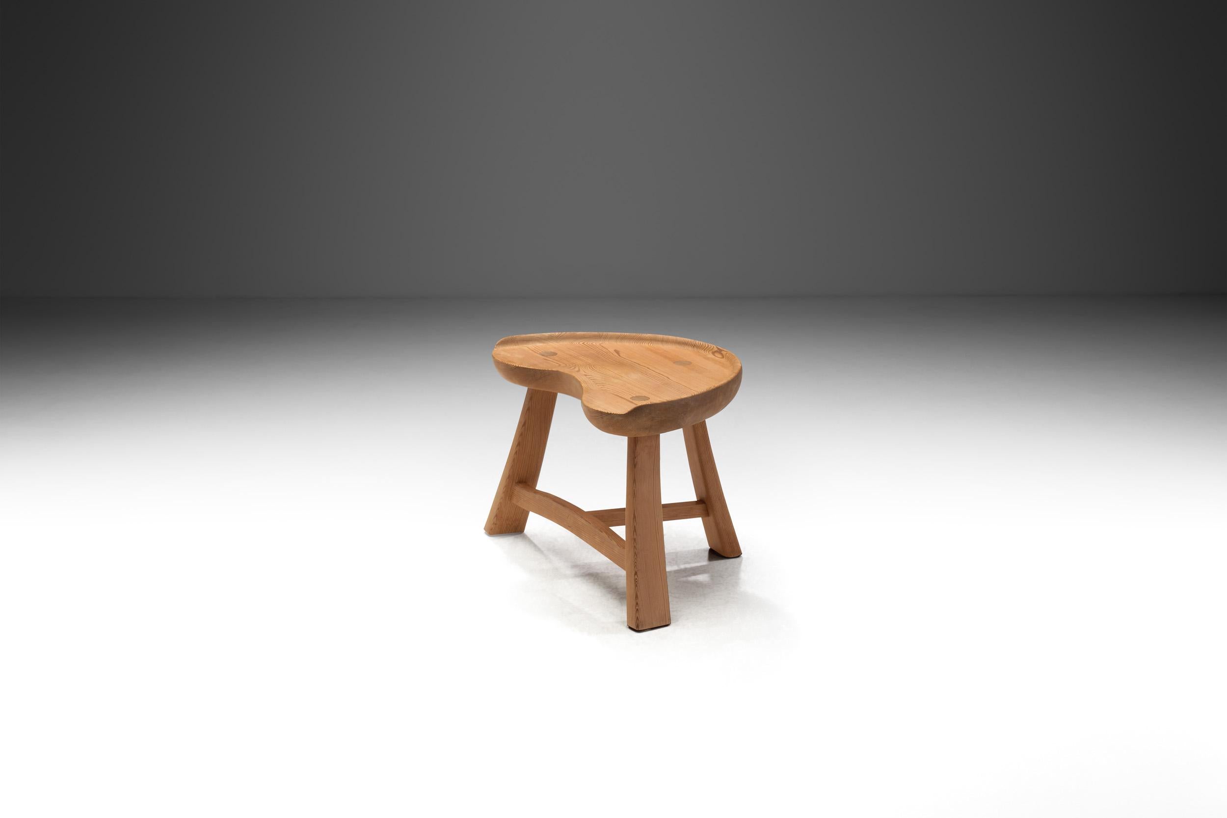 Norvégien Tabouret Fjøskrakk Mod. 522 Tabouret par Ragnvald Krogenæs pour Krogenæs Møbler, Norvège années 1960 en vente