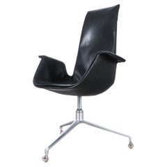 FK 6725 Fabricius and Kastholm Black High Back Bird Desk Chair, 1964