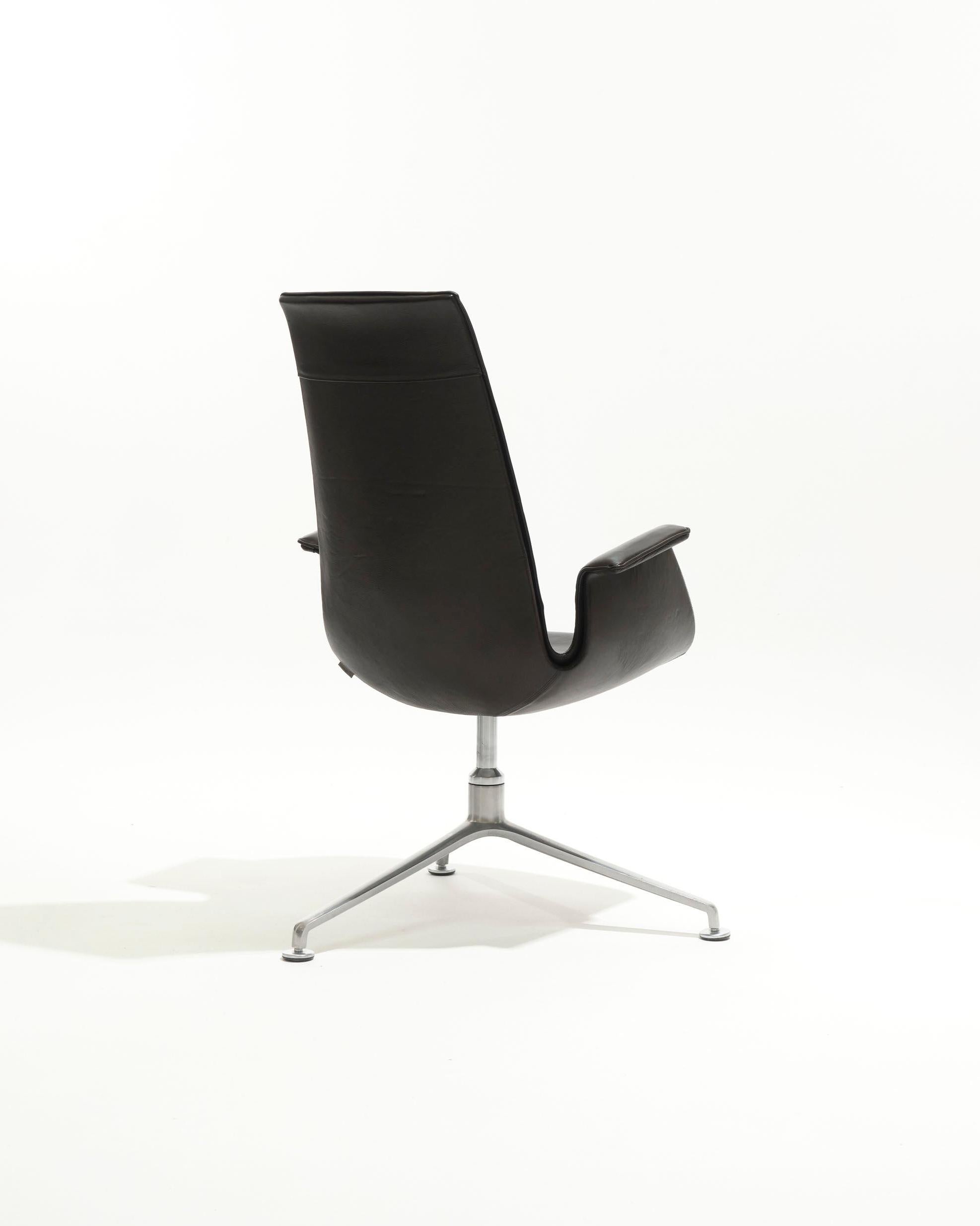 Sillones de cuero FK 6725, Knoll, Fabricius & Kastholmon, años 60 en venta 1