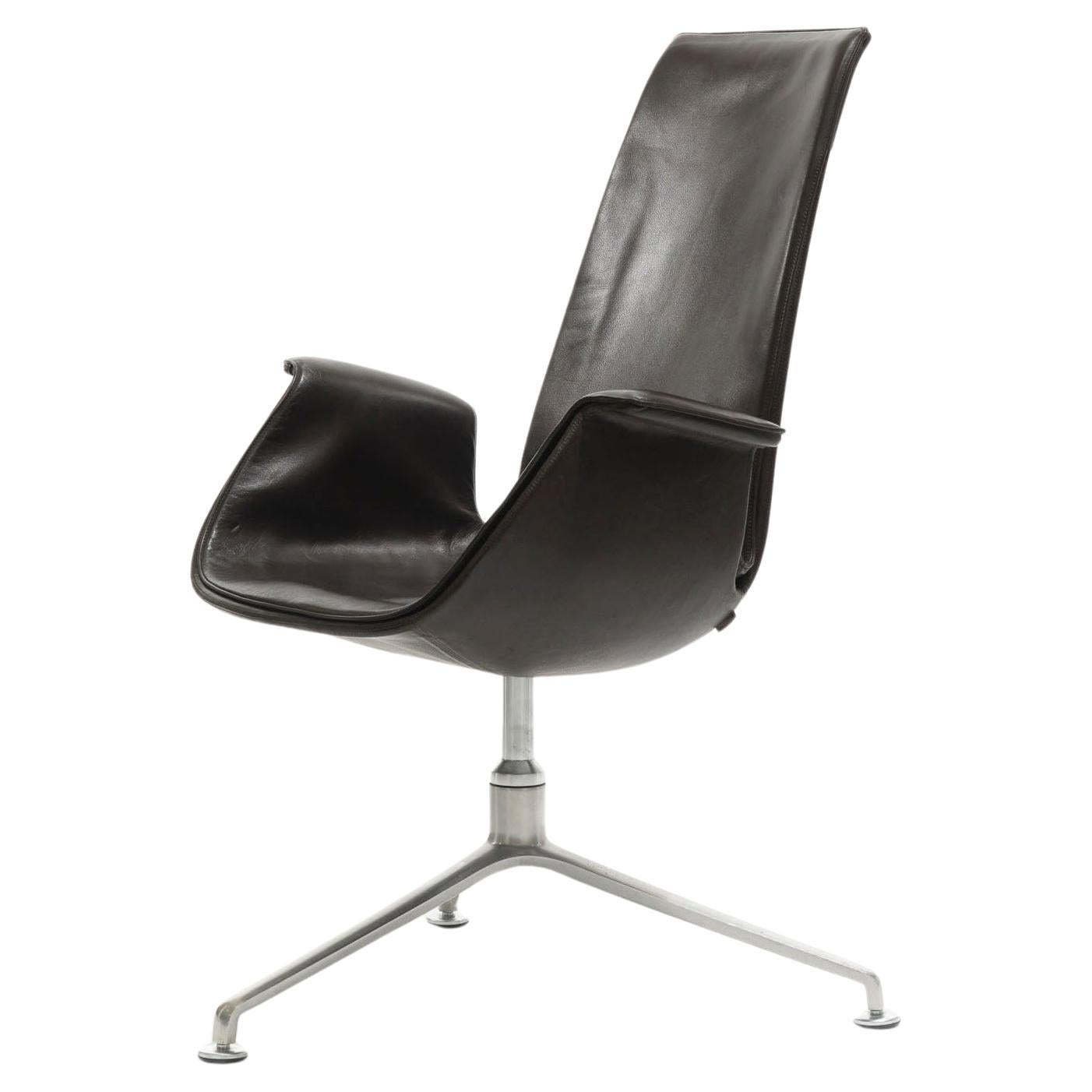 Sillones de cuero FK 6725, Knoll, Fabricius & Kastholmon, años 60