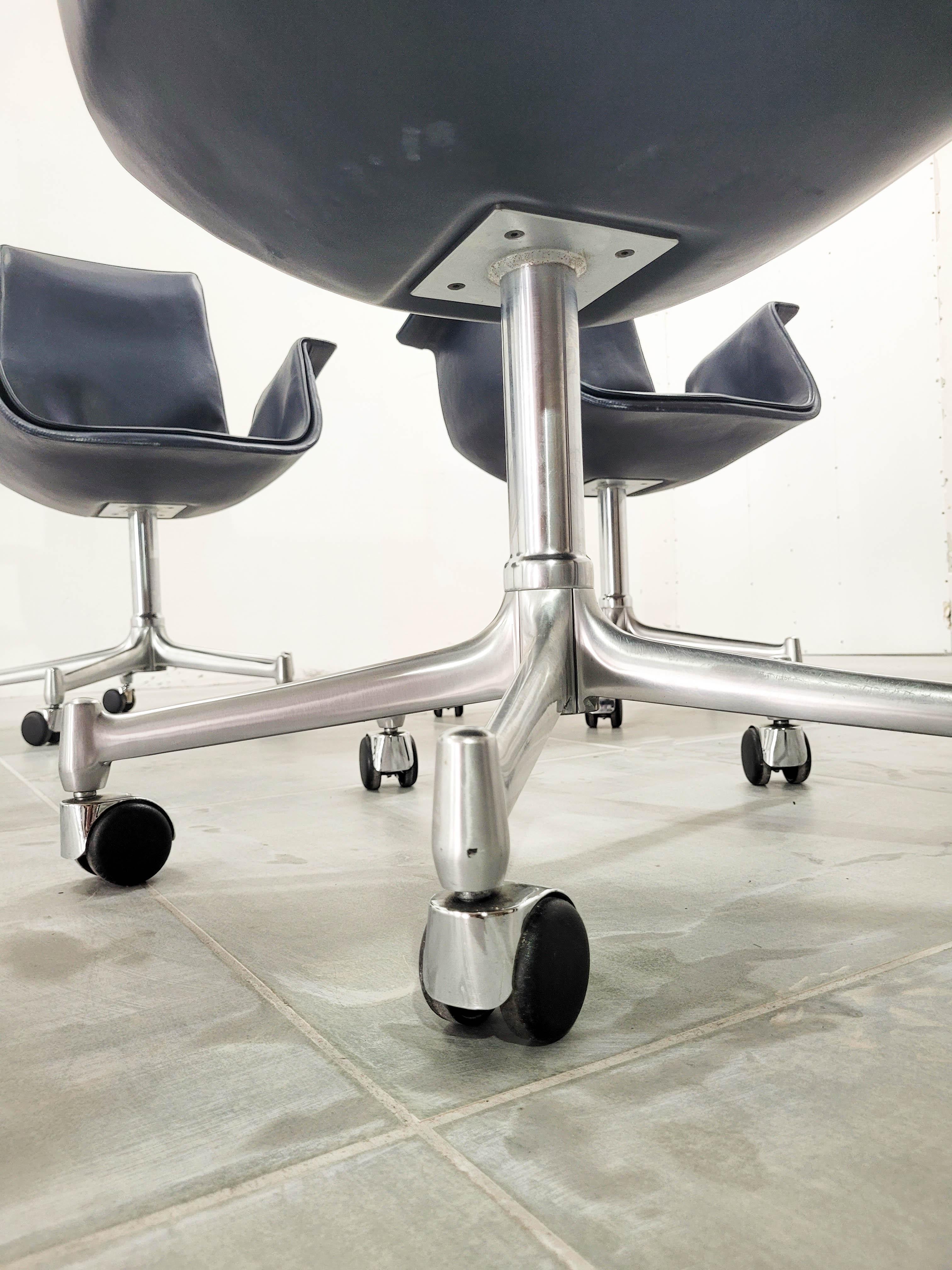 FK 6727 Tulip Office Chair Kill International, 1960s, Set of 4 For Sale 3