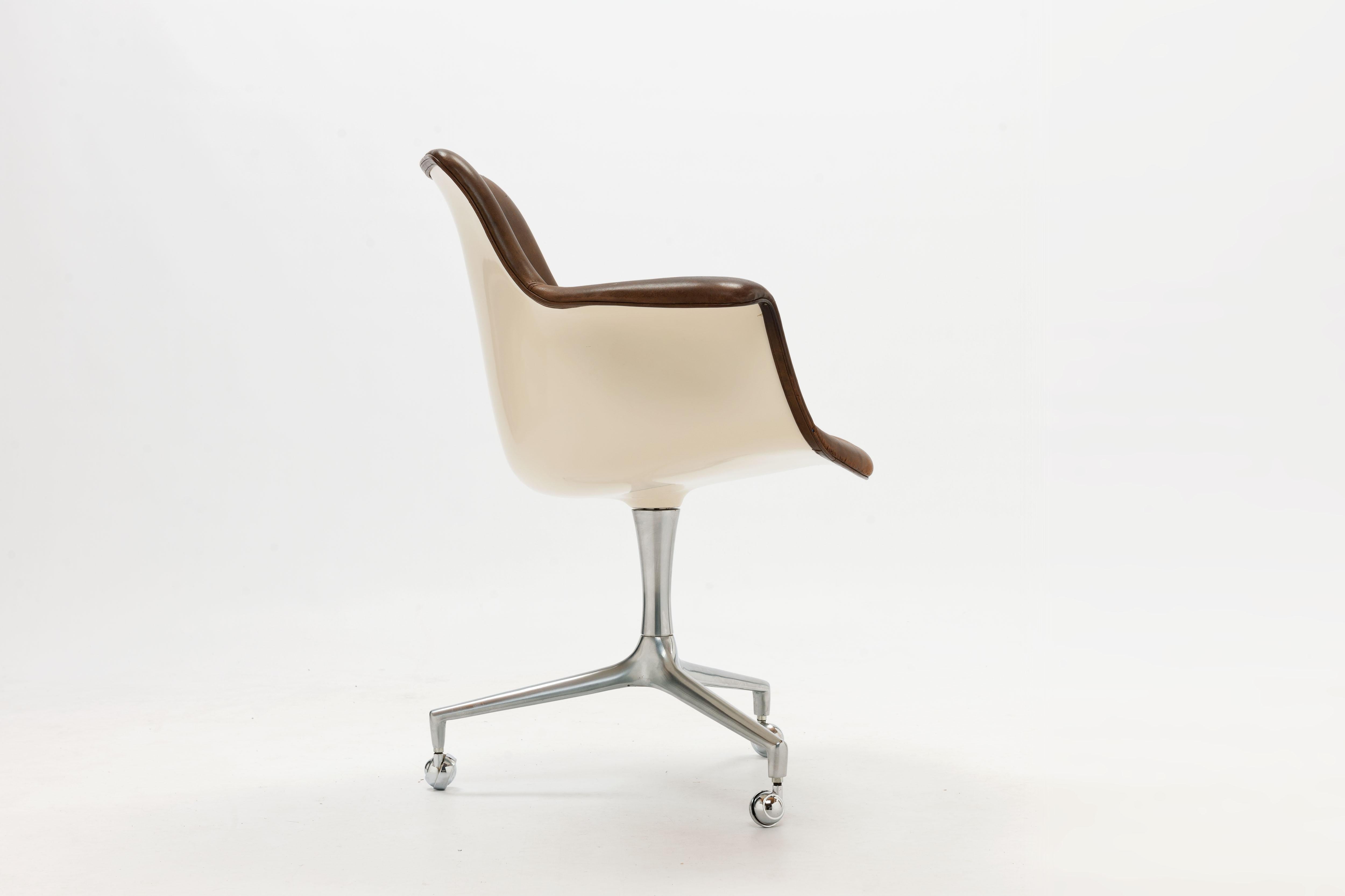 Leather FK 810 Desk Chair by Preben Fabricius and Jørgen Kastholm for Alfred Kill
