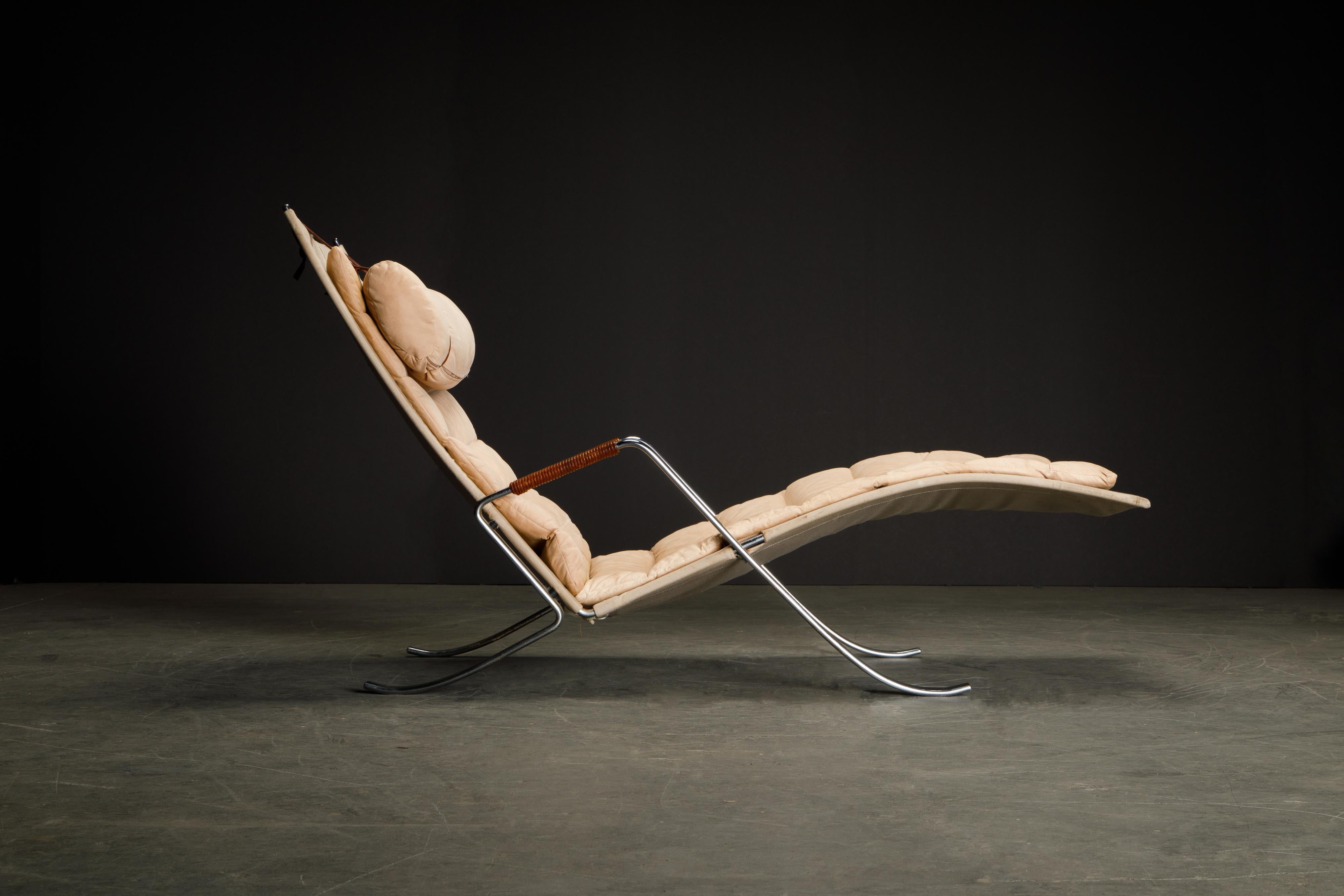 German FK-87 Grasshopper Chaise by Fabricius & Kastholm for Alfred Kill, 1960s Example