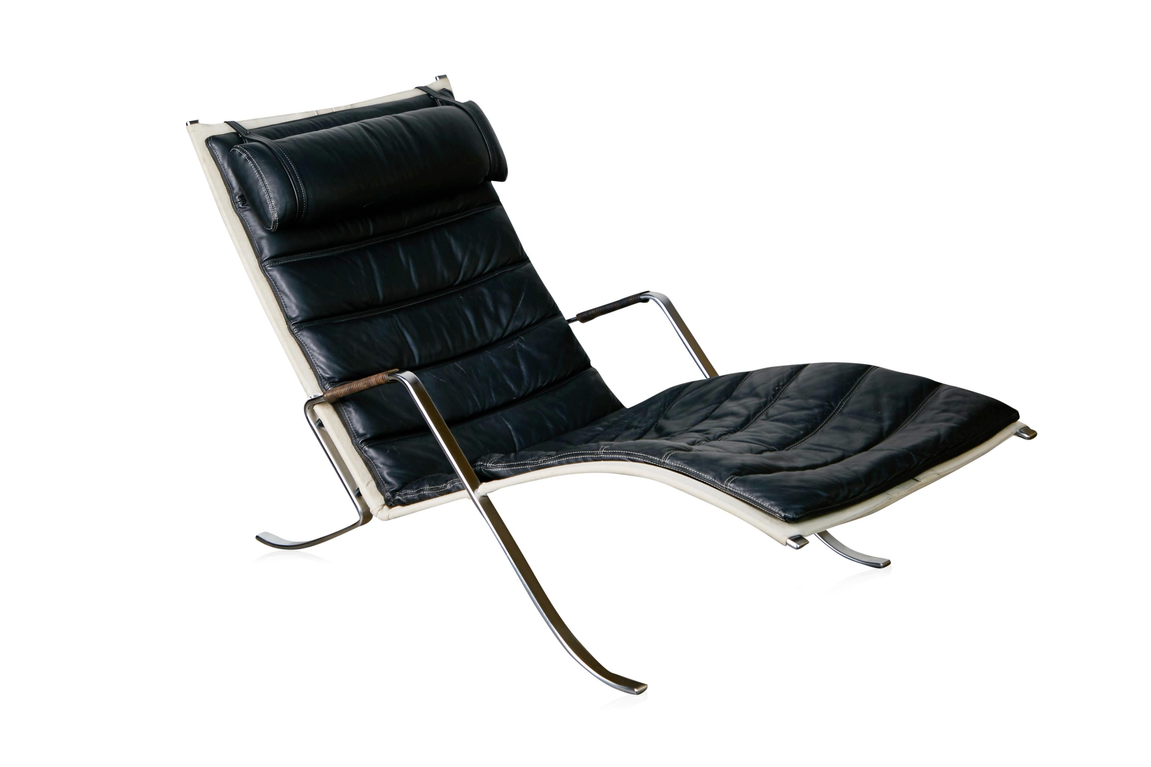 Mid-Century Modern FK-87 Grasshopper Chaise by Fabricius & Kastholm for Alfred Kill, circa 1960