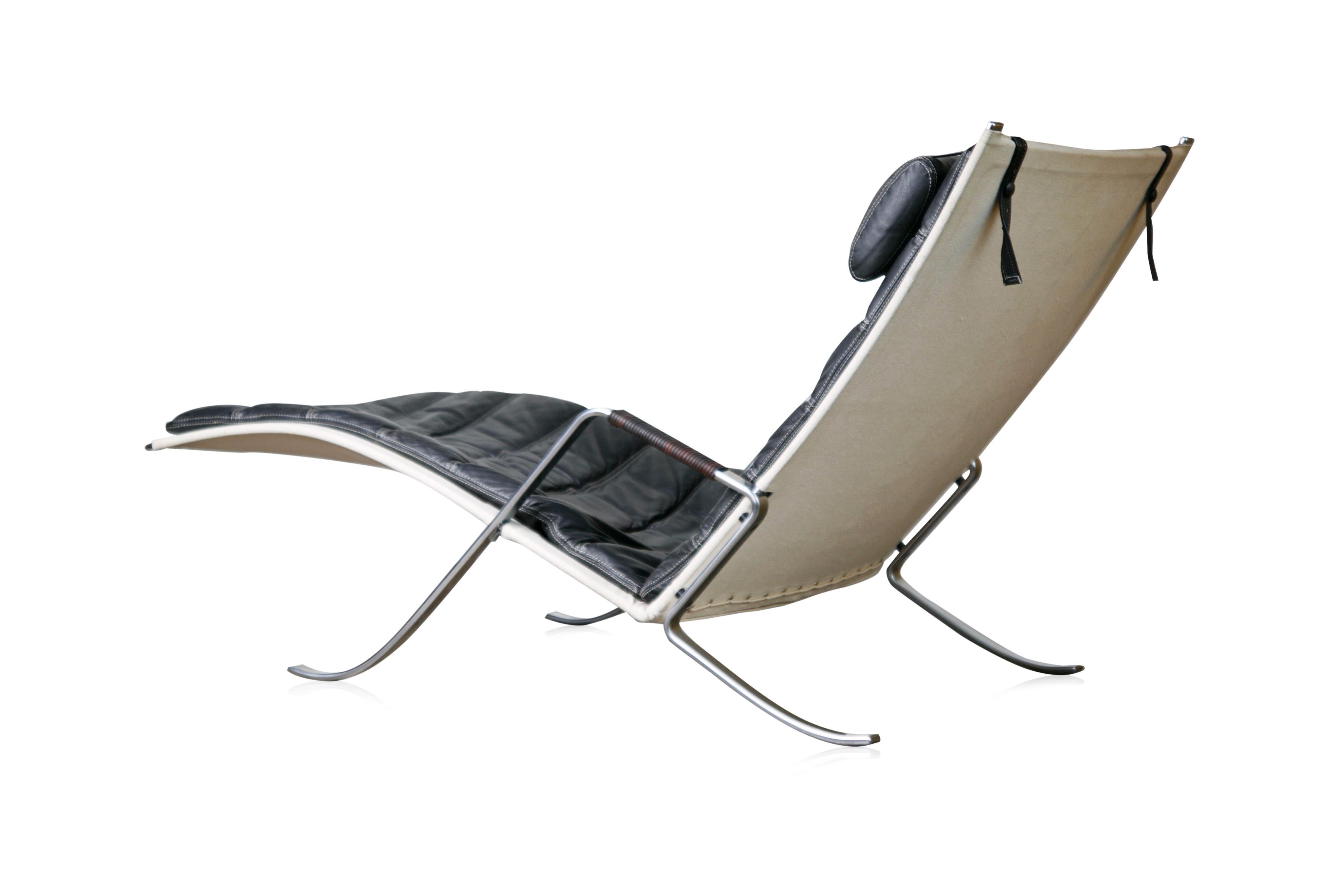 German FK-87 Grasshopper Chaise by Fabricius & Kastholm for Alfred Kill, circa 1960