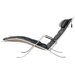 Vintage FK-87 Grasshopper Chaise by Fabricius & Kastholm for Alfred Kill, circa 1960