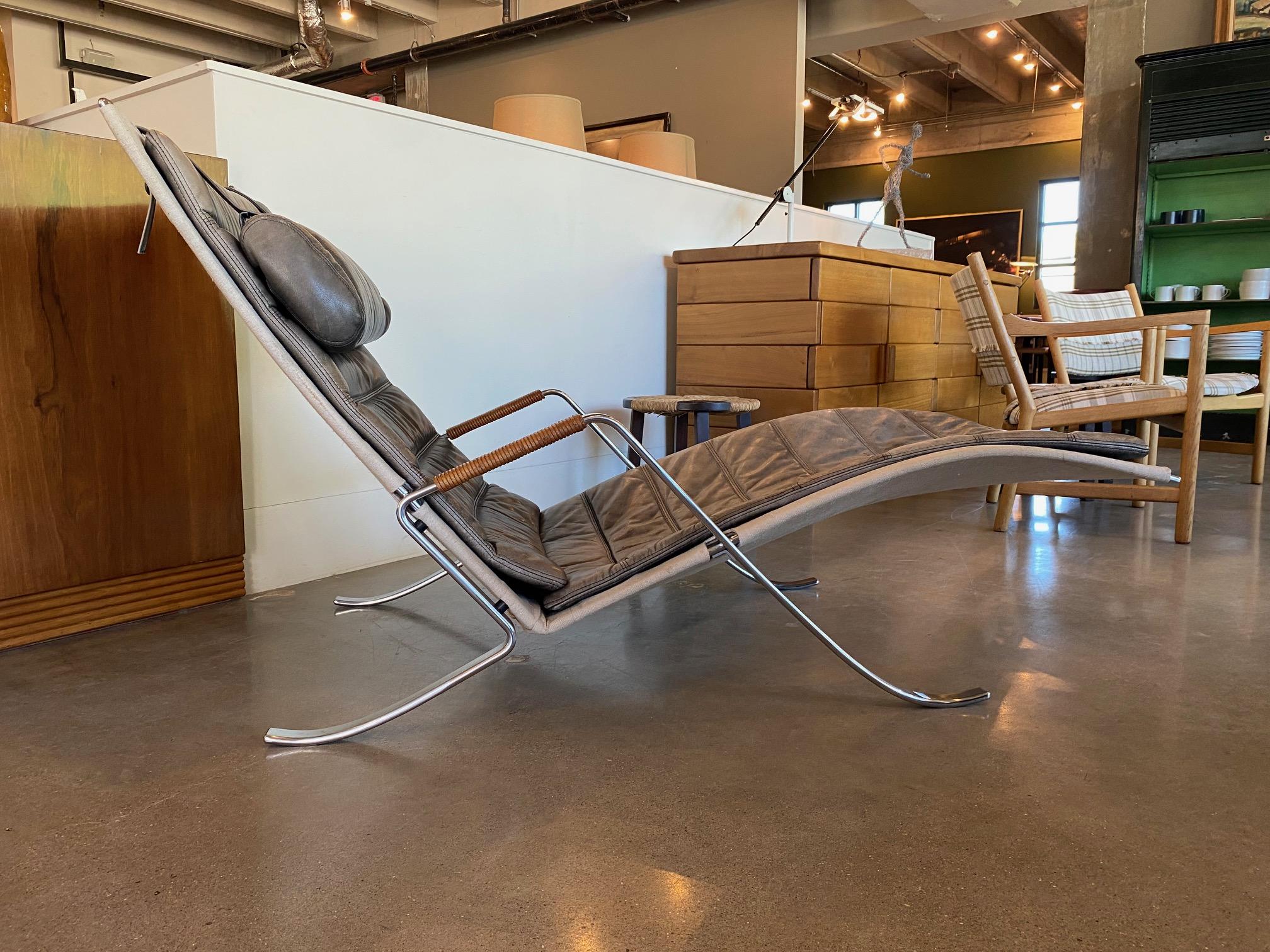 FK-87 Grasshopper Chaise by Fabricius & Kastholm for Alfred Kill, Germany, 1960s For Sale 4