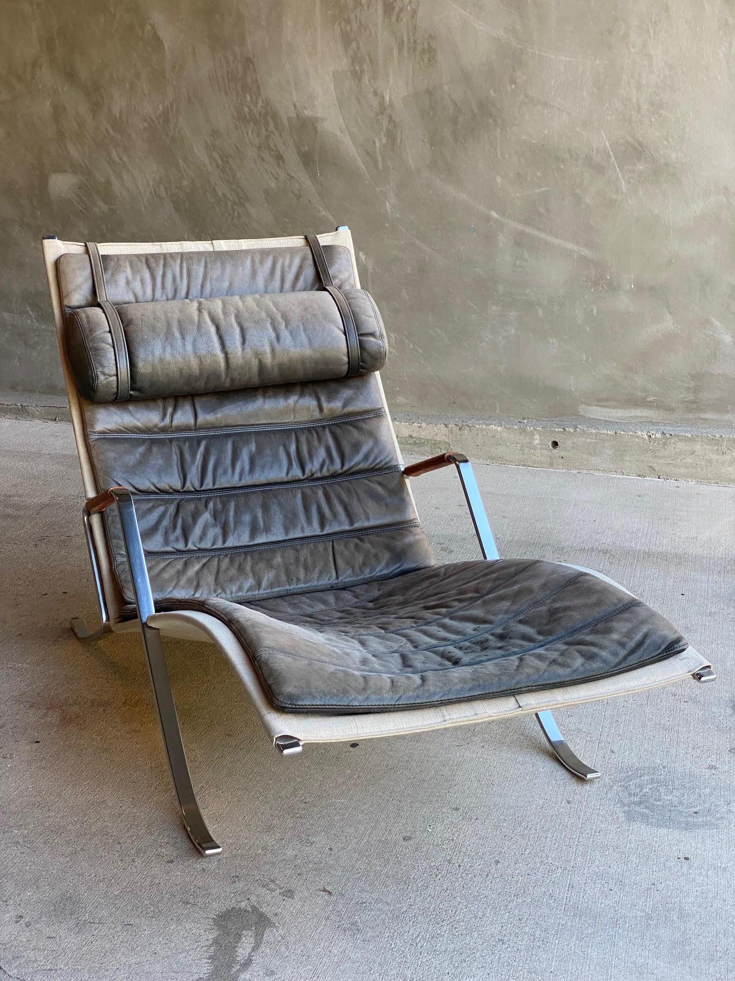 Mid-Century Modern FK-87 Grasshopper Chaise by Fabricius & Kastholm for Alfred Kill, Germany, 1960s For Sale