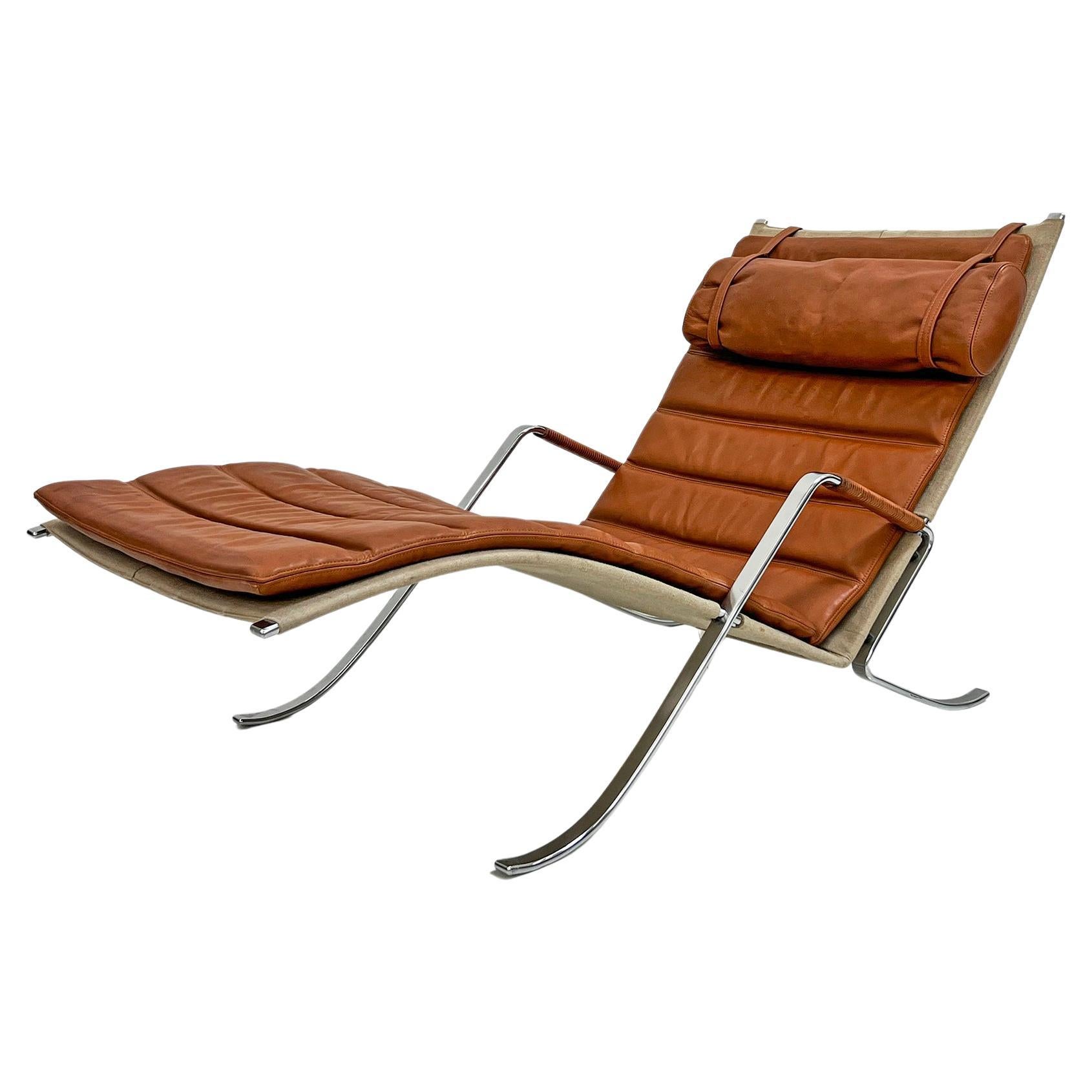 FK-87 Grasshopper Chaise Lounge by Fabricius & Kastholm for Alfred Kill, 1960s  For Sale