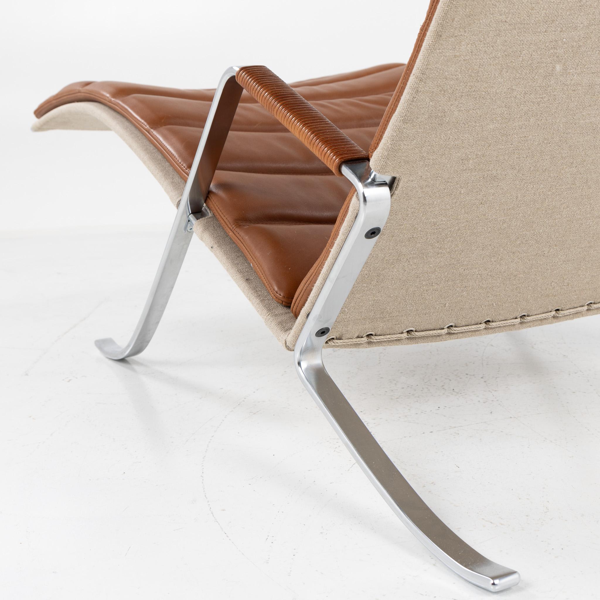 FK 87 Grasshopper Chaise Longue de cuero coñac en venta 3