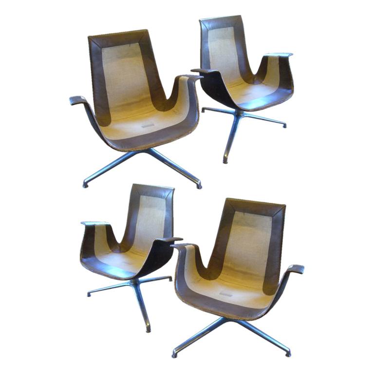 FK Leather Bucket Chairs For Sale at 1stDibs