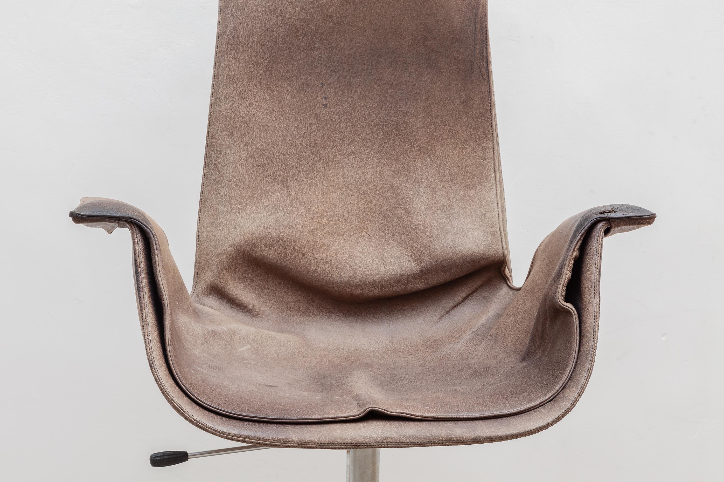 FK6727 Kastholm & Fabricius High-Back Swivel and Adjustable Office Chair, 1964 In Good Condition In Antwerp, BE