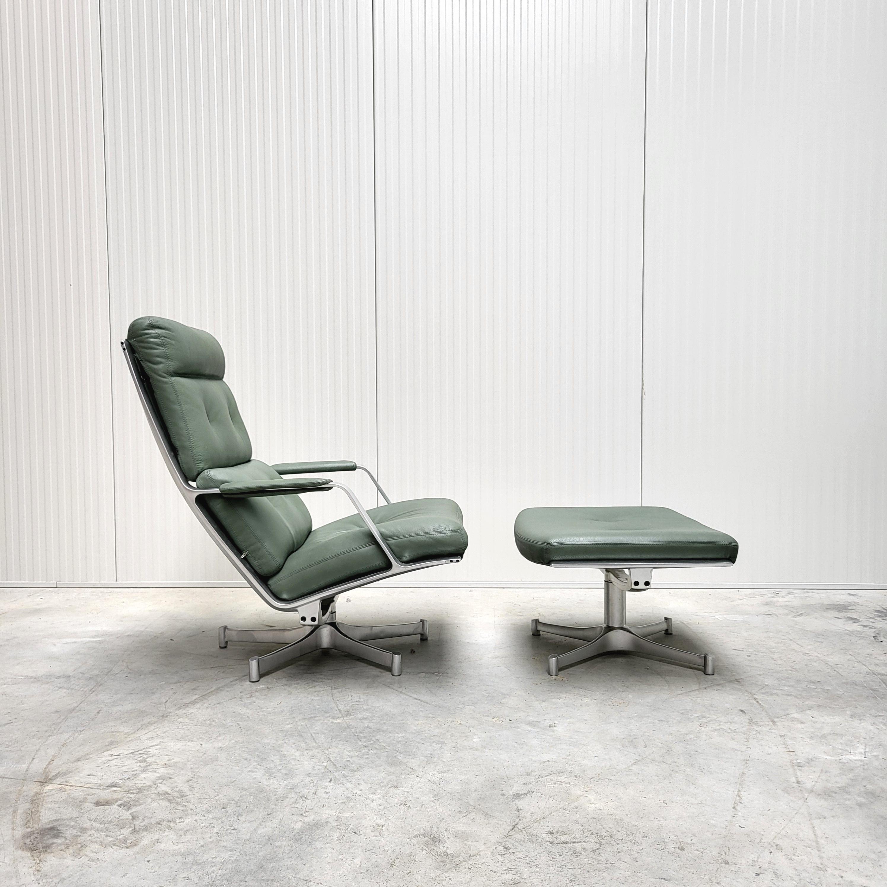 German FK85 Lounge Chair & Ottoman by Fabricius & Kastholm Kill International 1960s For Sale
