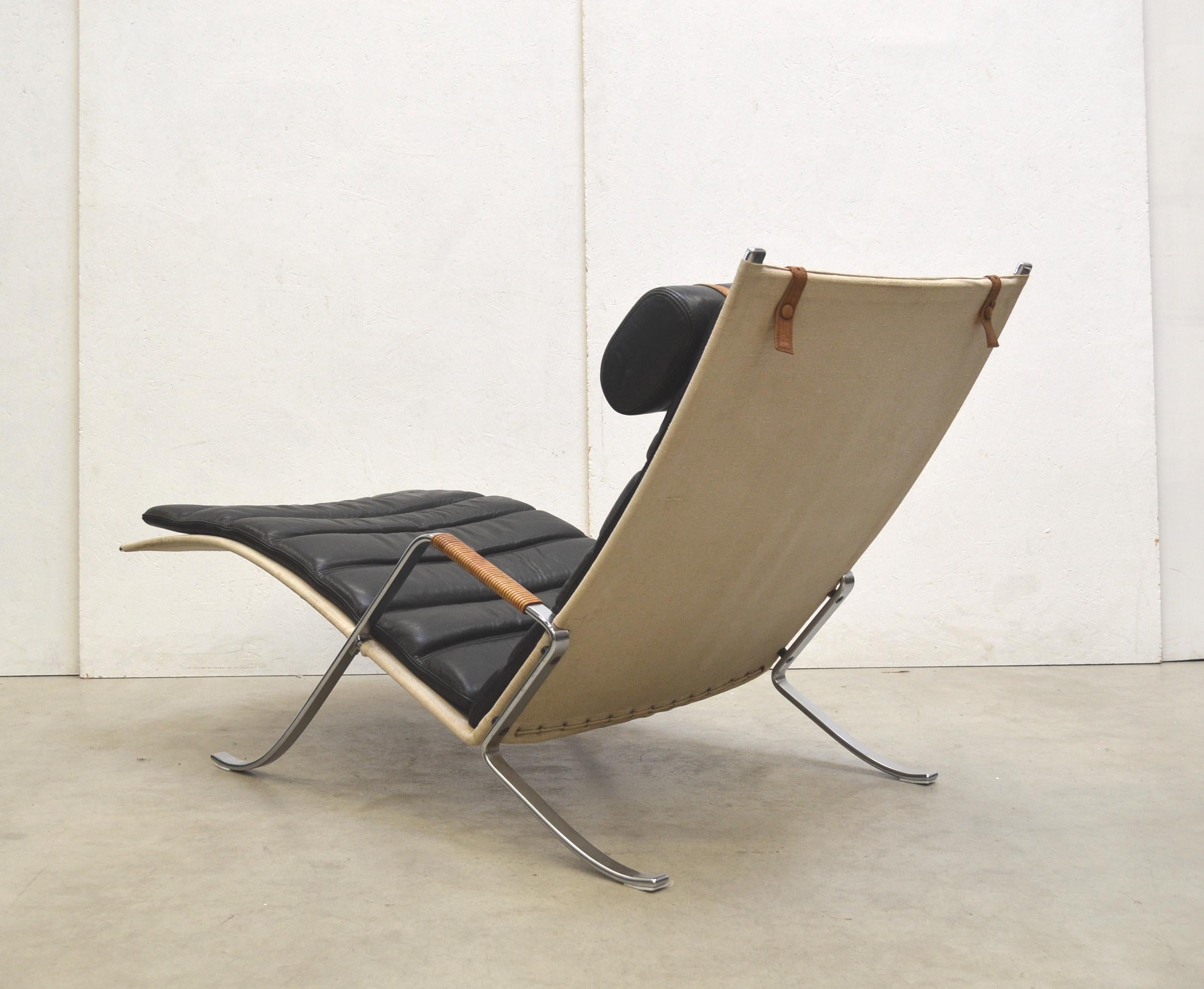 FK87 Grasshopper Chaise by Fabricius & Kastholm for Kill International, 1960s In Good Condition In Aachen, NW