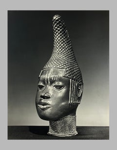 F.L. Kenett, 1950s Black and White Photograph of African Benin Head