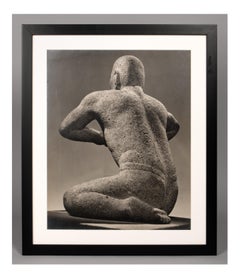 F.L. Kenett, Fotografía original enmarcada, "Escultura olmeca, México", años 50