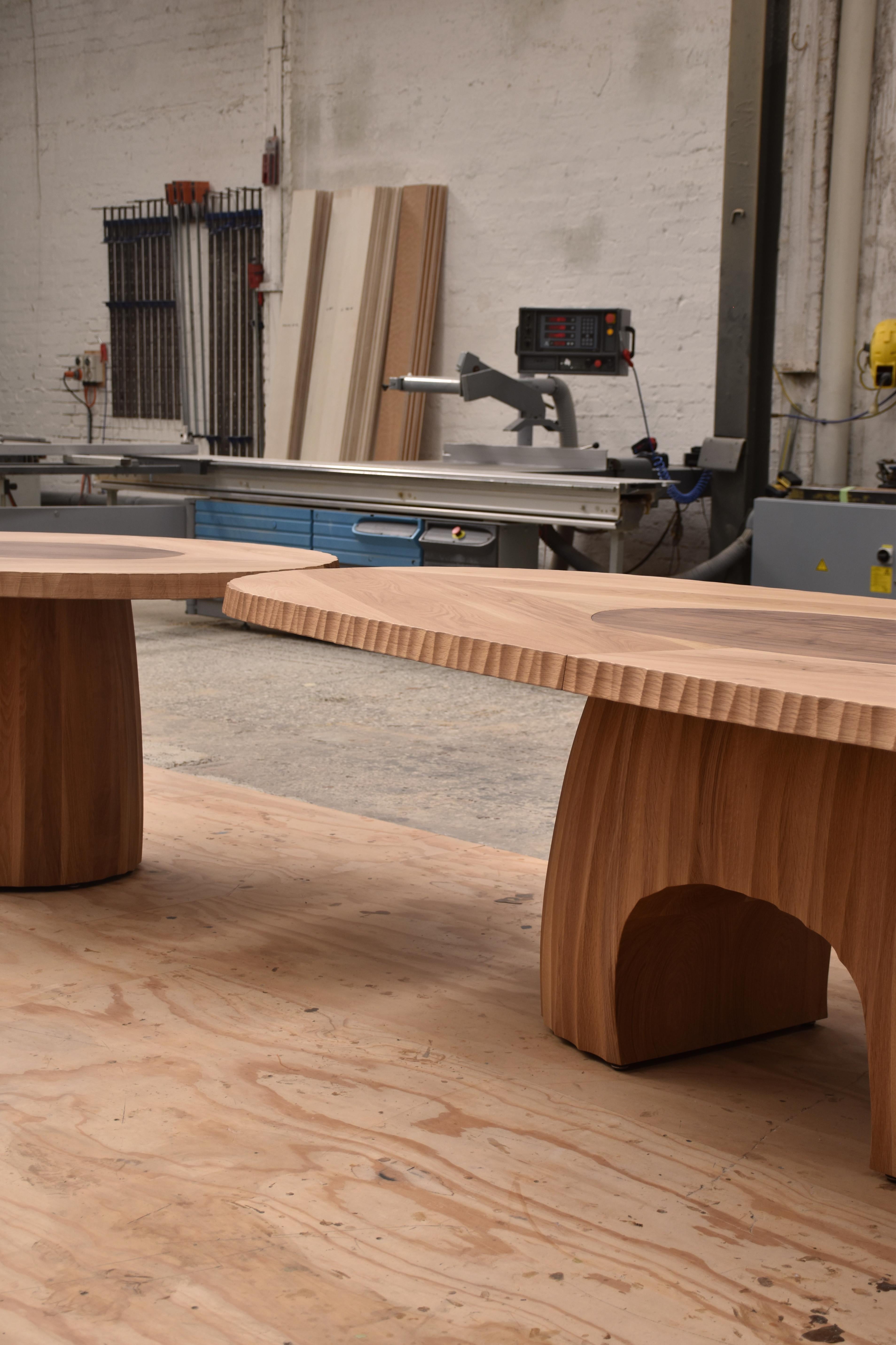 Contemporary Flack Oval Dining Table by Daniel Poole For Sale