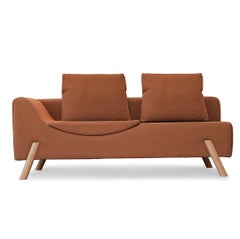 Pochette et chaise longue « Flag » en tissu tricoté et pieds en bois