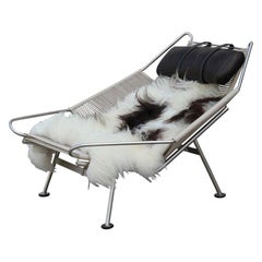 Flag Cream Halyard Lounge Chair, by Hans J. Wegner from PP Mobler