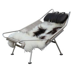 Flag Cream Halyard Lounge Chair:: von Hans J. Wegner bei PP Mobler