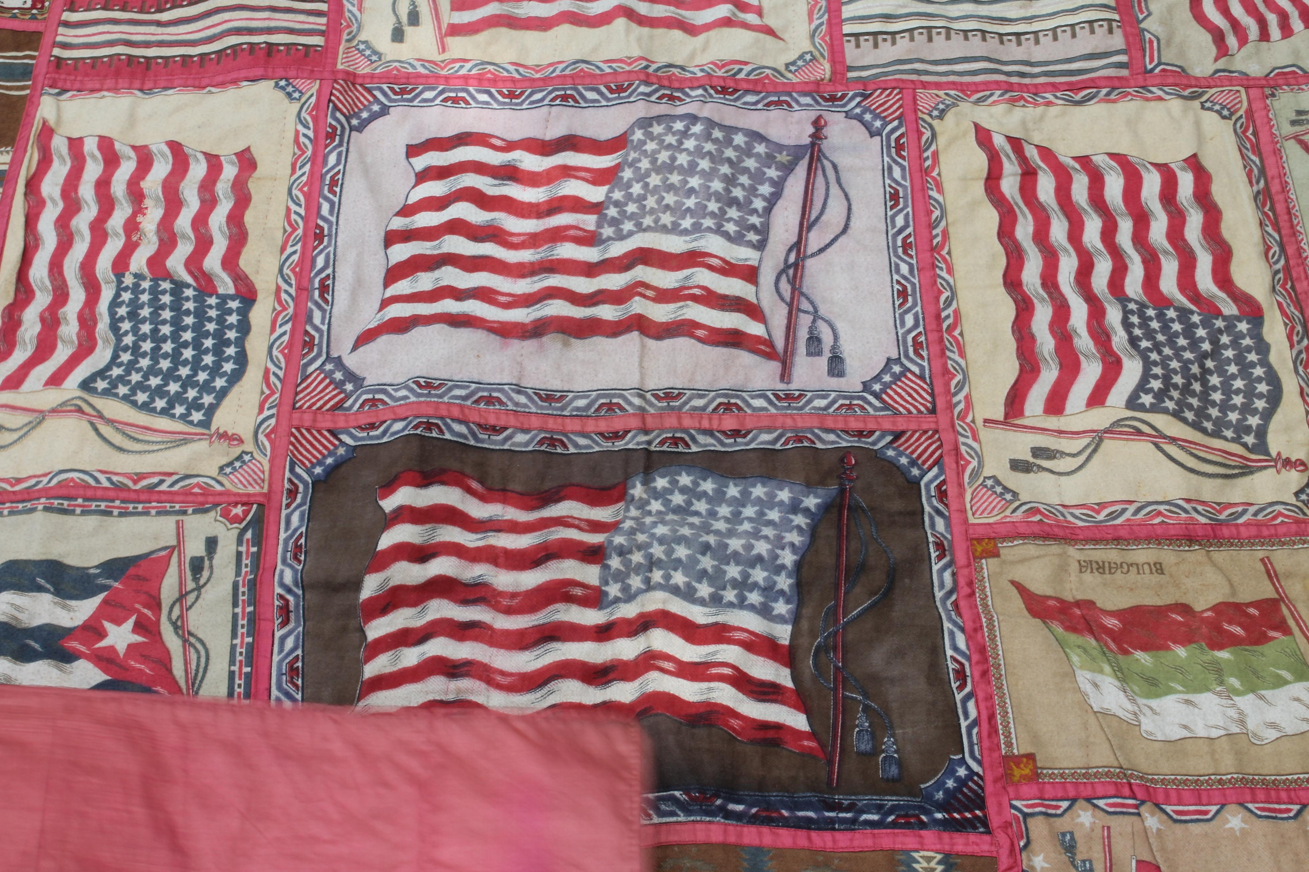 Flag Flannel Quilt with Sateen Backing 2