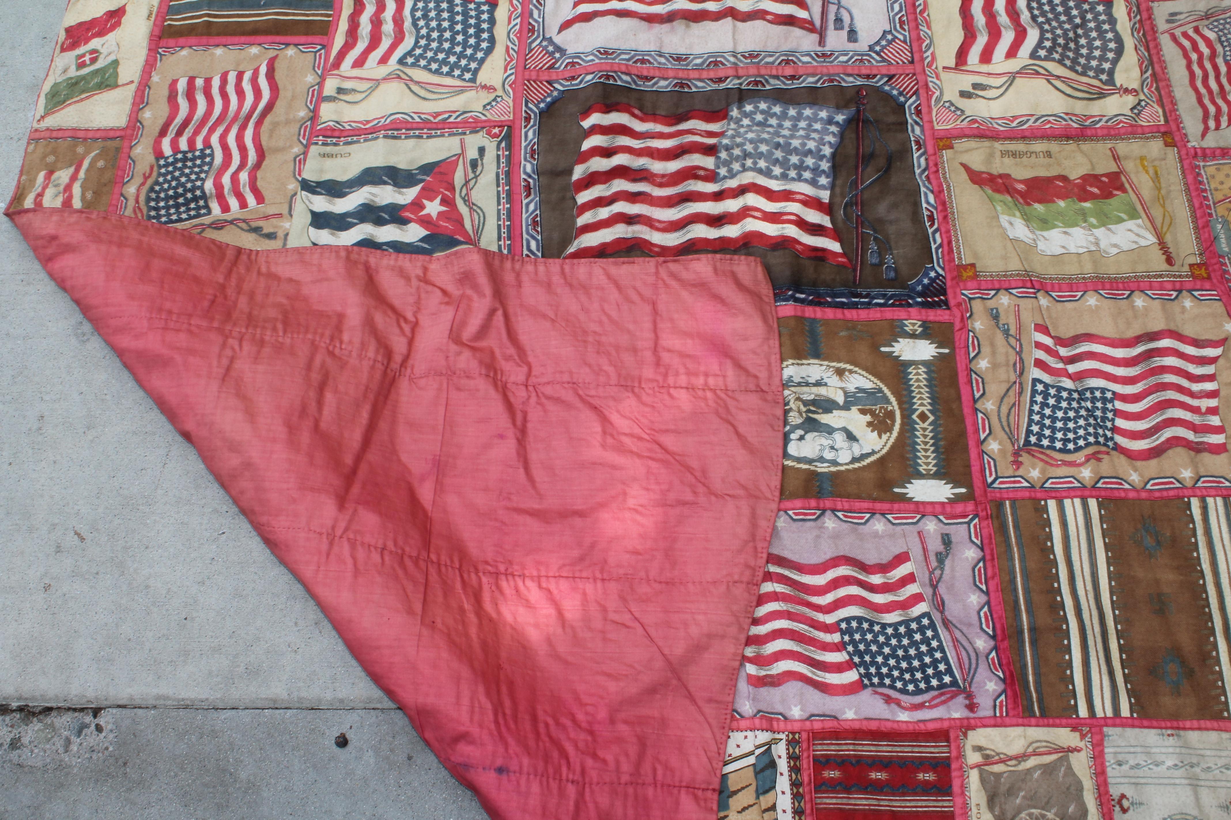 Flag Flannel Quilt with Sateen Backing 3
