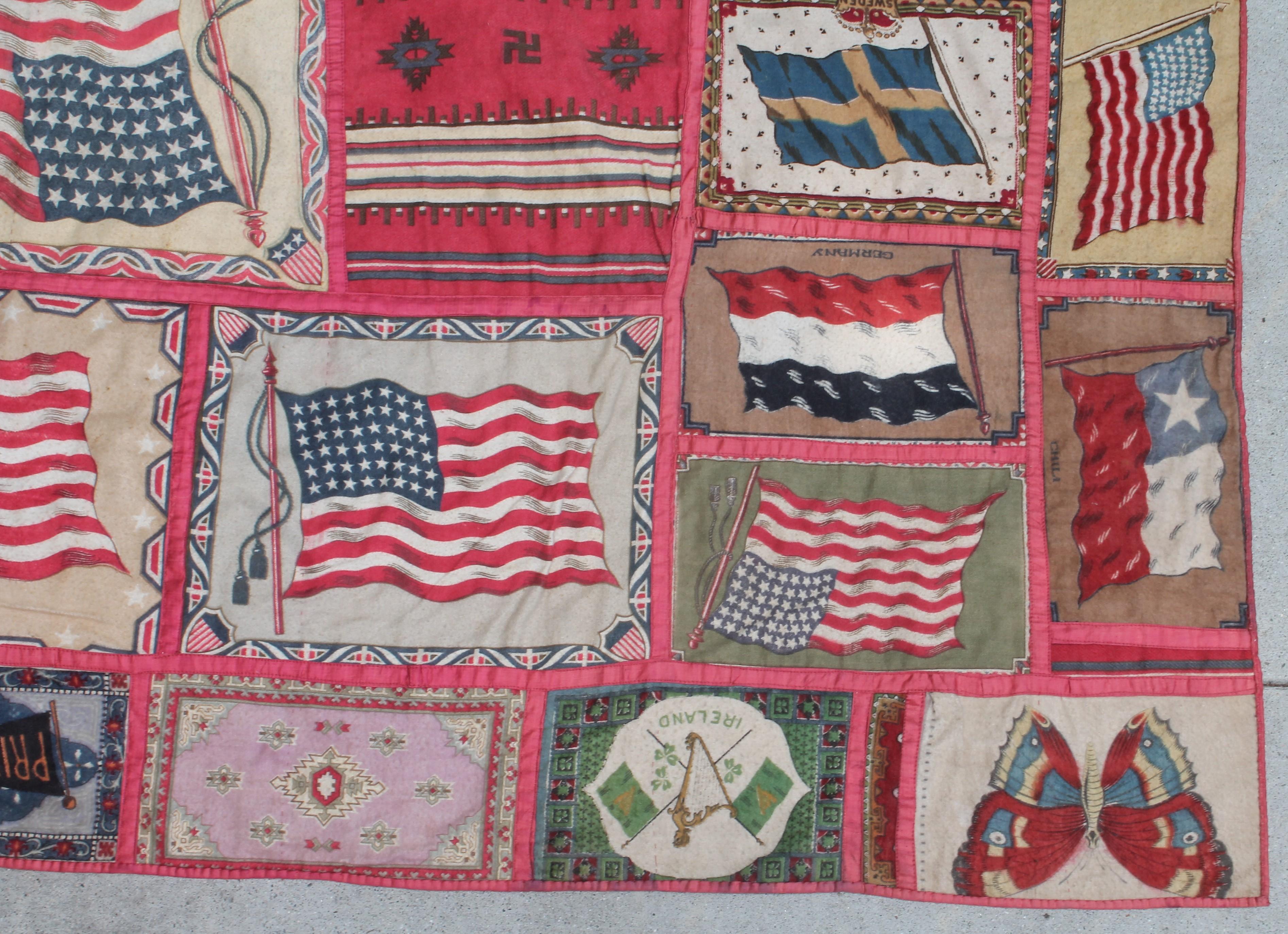 Flag Flannel Quilt with Sateen Backing 1
