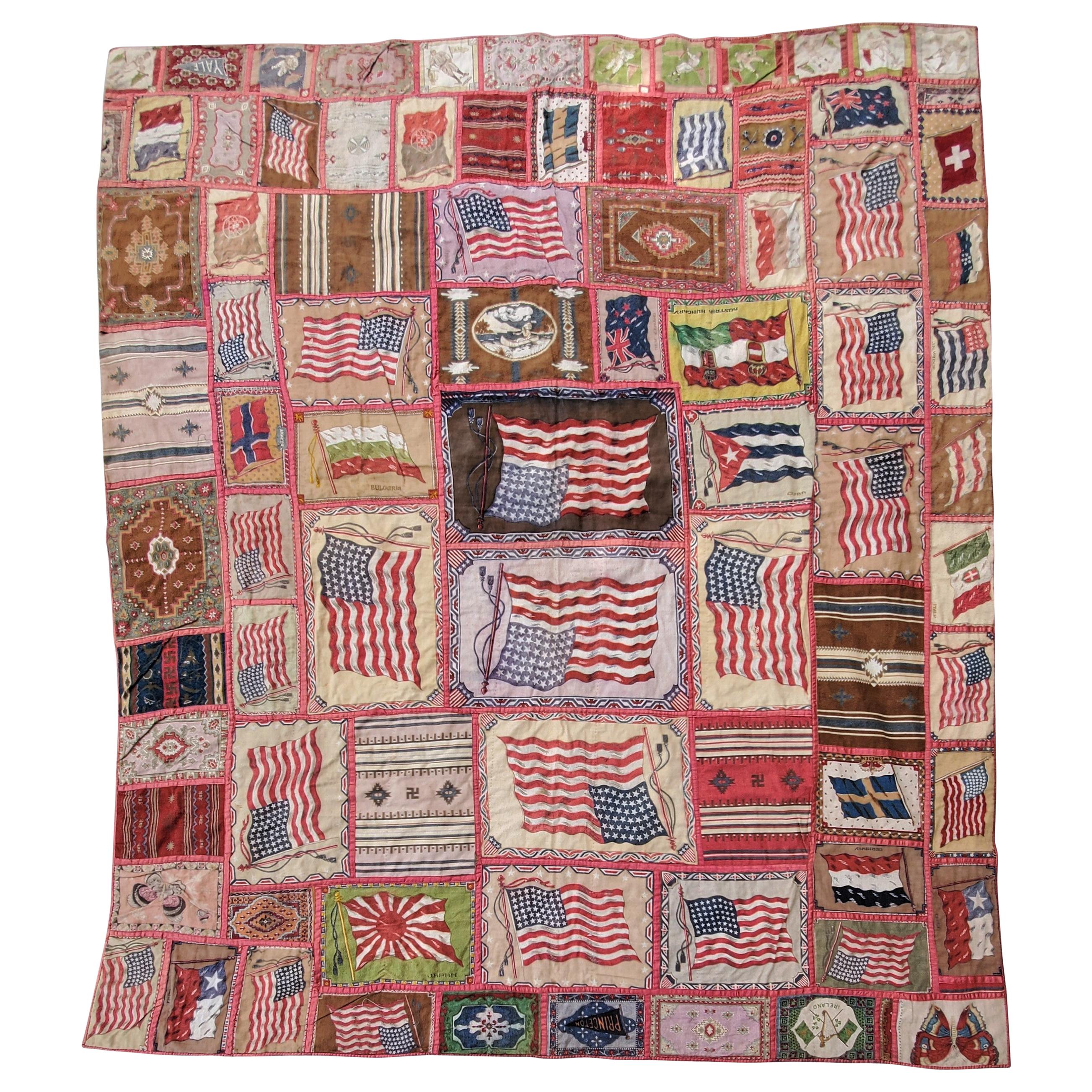 Flag Flannel Quilt with Sateen Backing