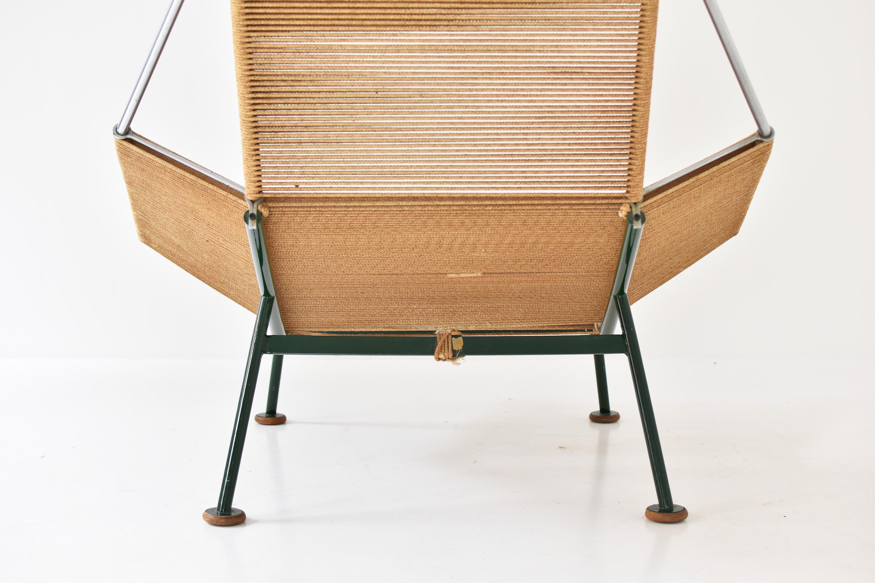 Metal Flag Halyard GE225 Easy Chair by Hans J. Wegner for GETAMA, Denmark, 1950s