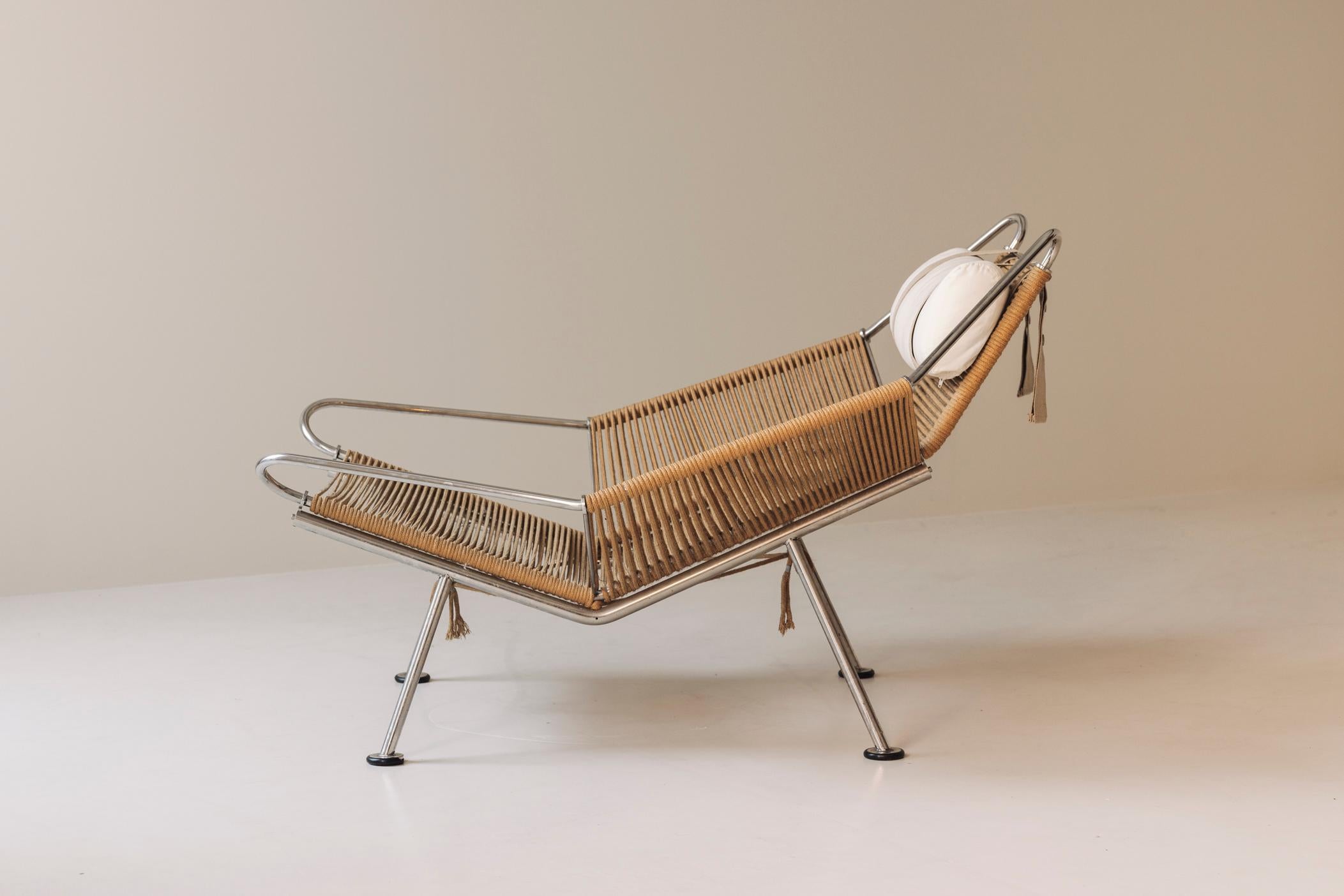 Chaise longue Flag Halyard de Hans Wegner pour PP Møbler, 2002 en vente 4