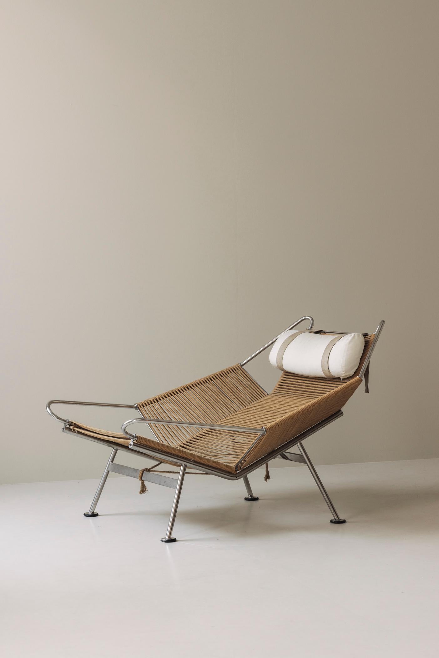 Moderne Chaise longue Flag Halyard de Hans Wegner pour PP Møbler, 2002 en vente